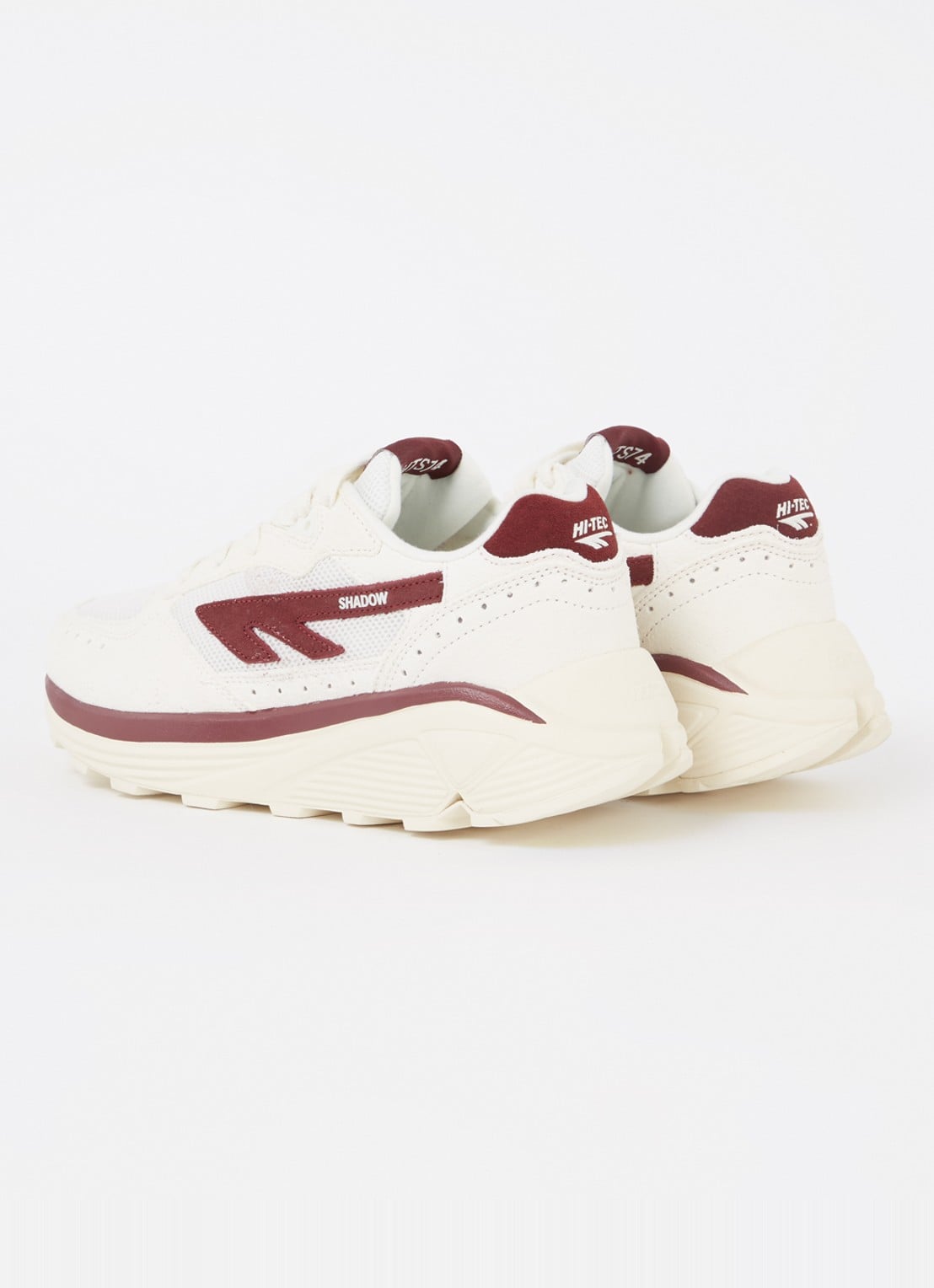 Hi-Tec HTS Shadow RGS sneaker met suède details - achterkant donkerrood