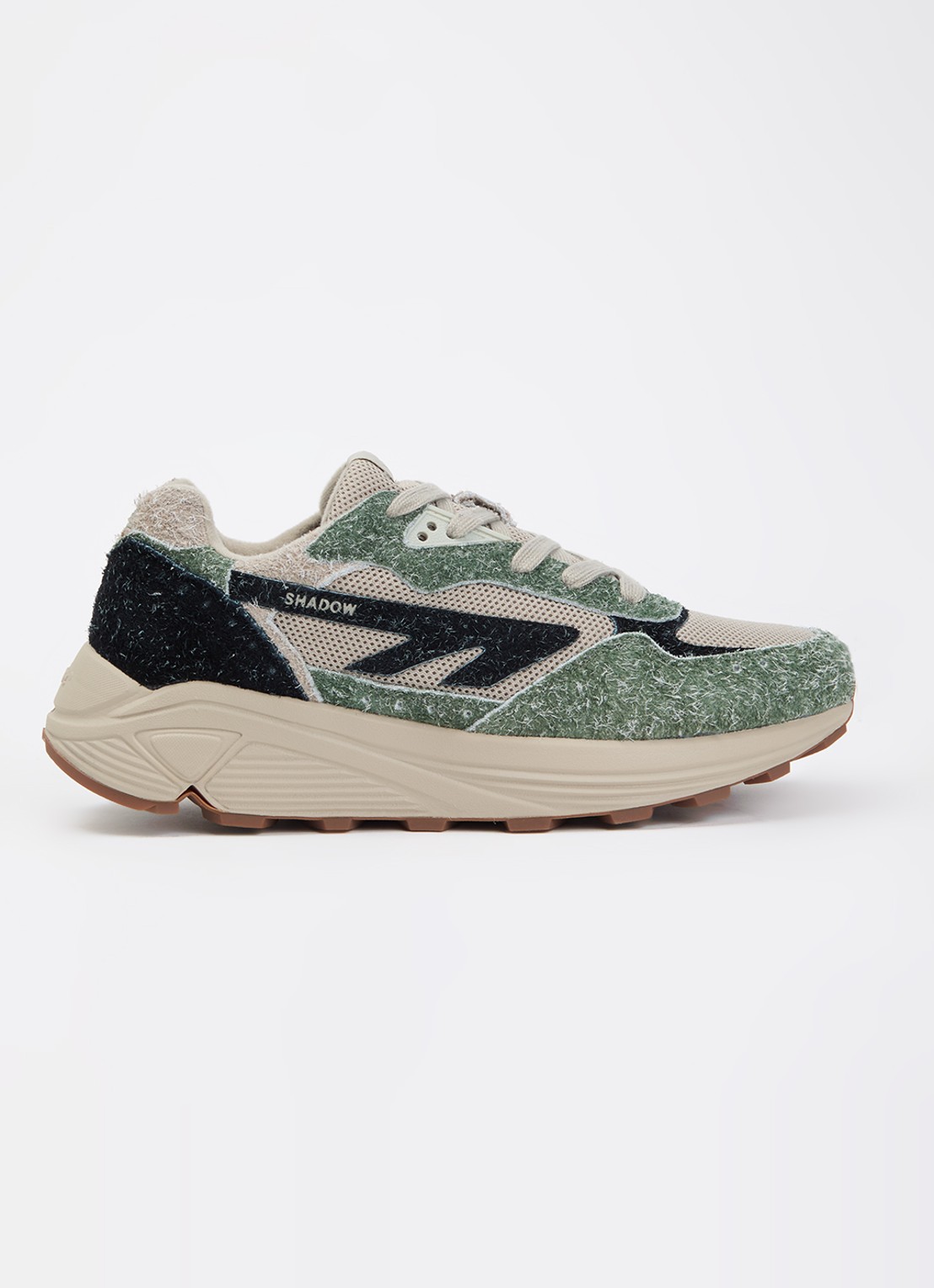 Hi-Tec HTS Shadow RGS sneaker met suède details - voorkant 4 legergroen