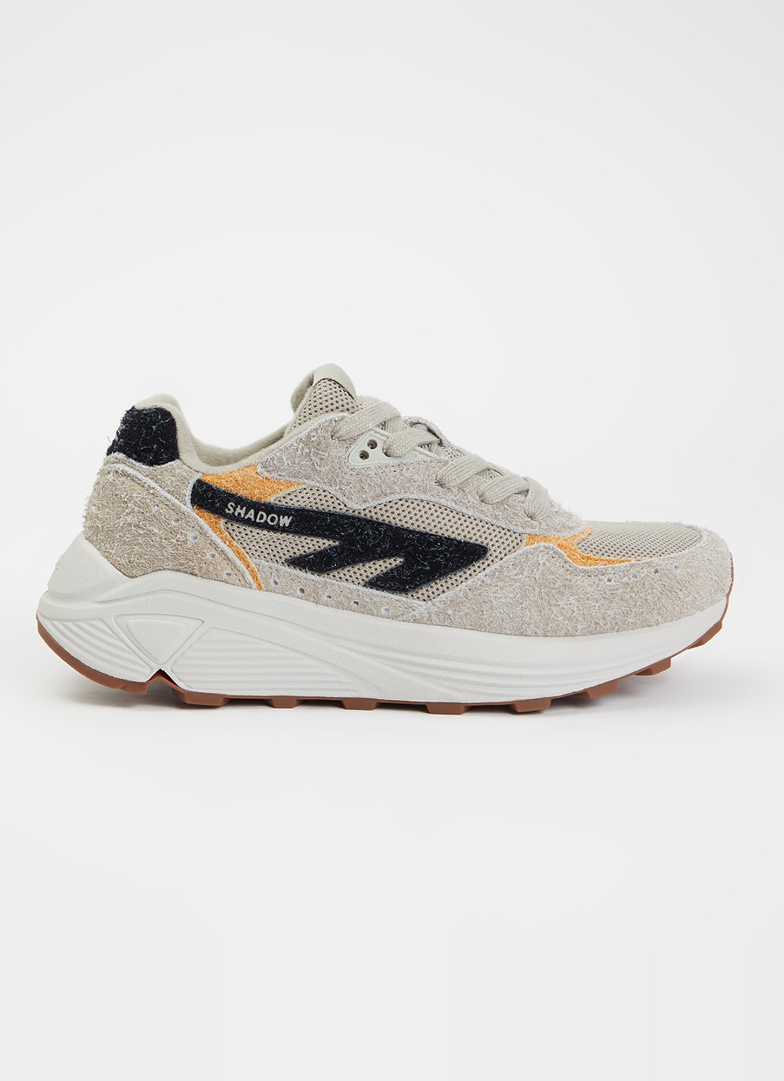 Hi-Tec HTS Shadow RGS sneaker van mesh met suède details - voorkant 5 donkerbeige