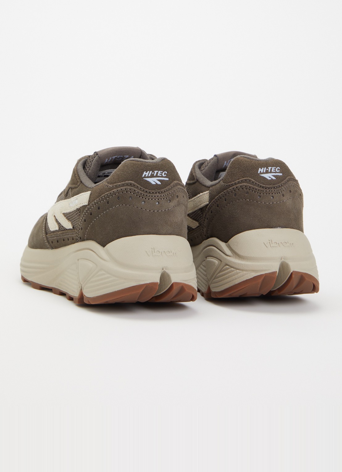 Hi-Tec HTS Shadow RGS sneaker van mesh met suède details - achterkant 2 bronsgroen