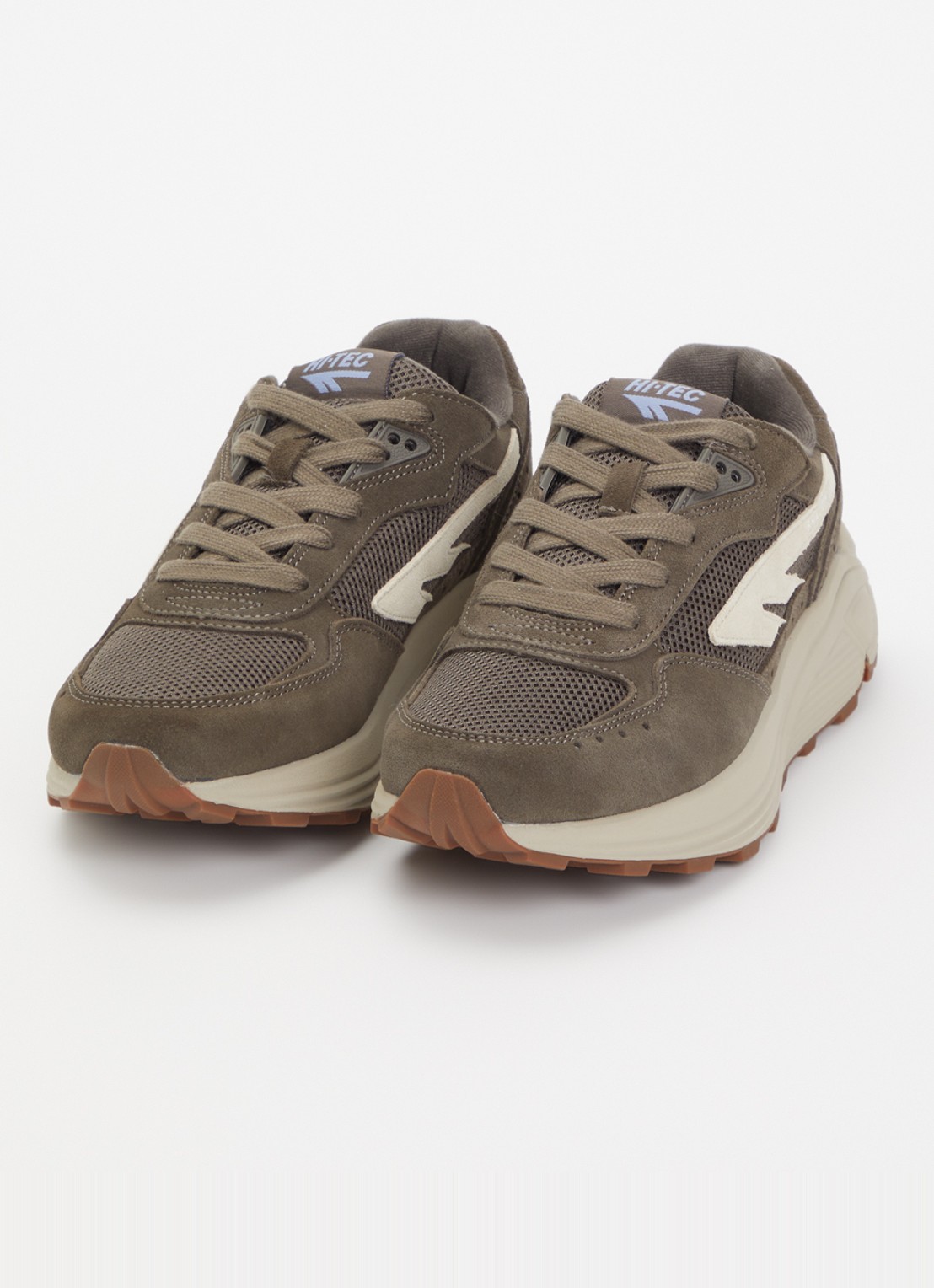 Hi-Tec HTS Shadow RGS sneaker van mesh met suède details - detail 3 bronsgroen