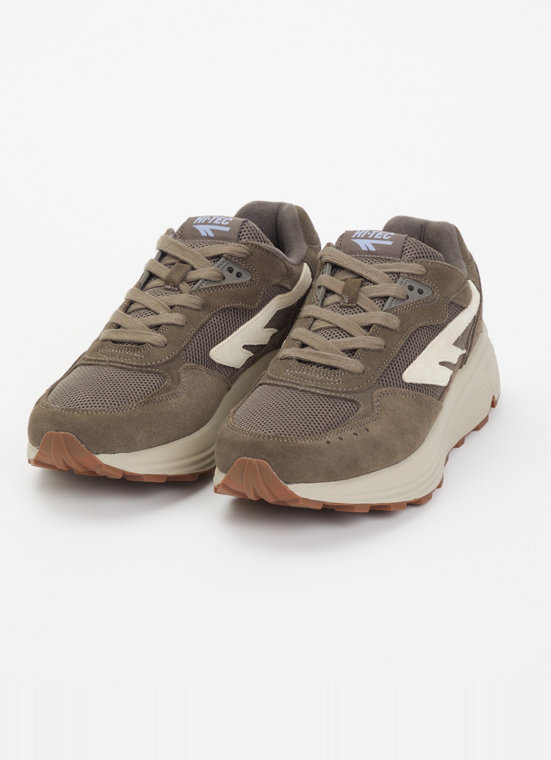 Hi-Tec HTS shadow RGS sneaker van mesh met suède details - detail 3 bronsgroen