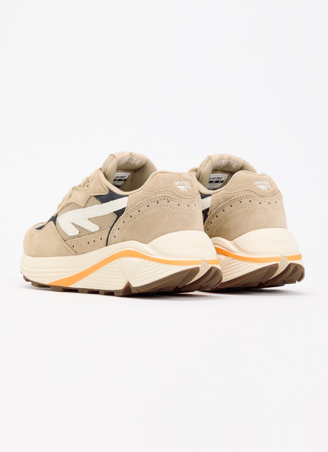 Hi-Tec HTS Shadow RGS sneaker van suède met details van mesh - achterkant donkerbeige