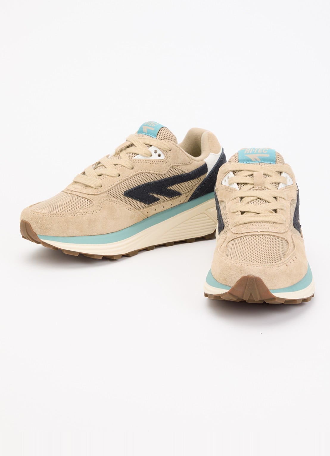 Hi-Tec HTS Shadow RGS sneaker van suède met details van mesh - detail 3 donkerbeige