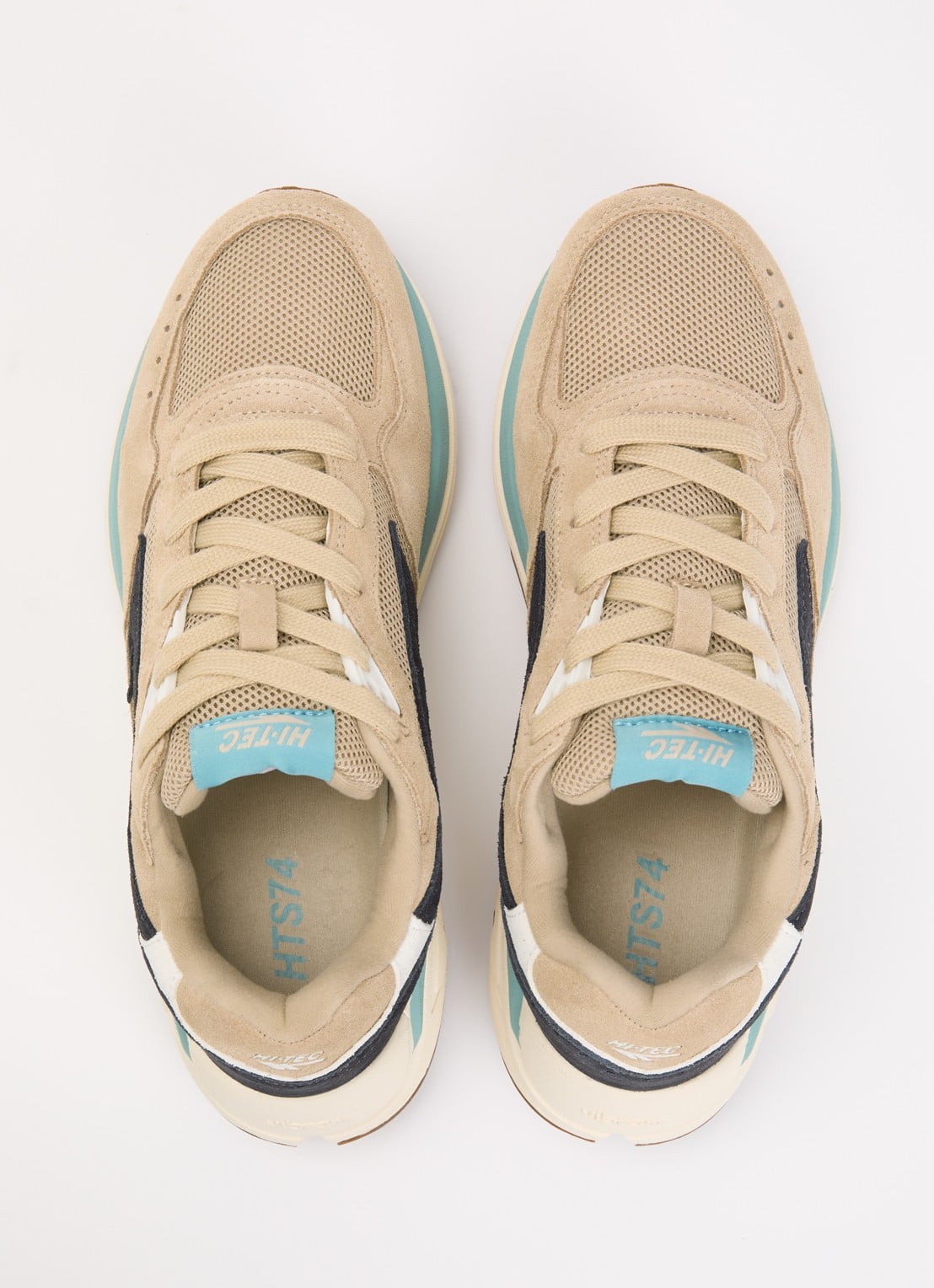 Hi-Tec HTS Shadow RGS sneaker van suède met details van mesh - detail 4 donkerbeige