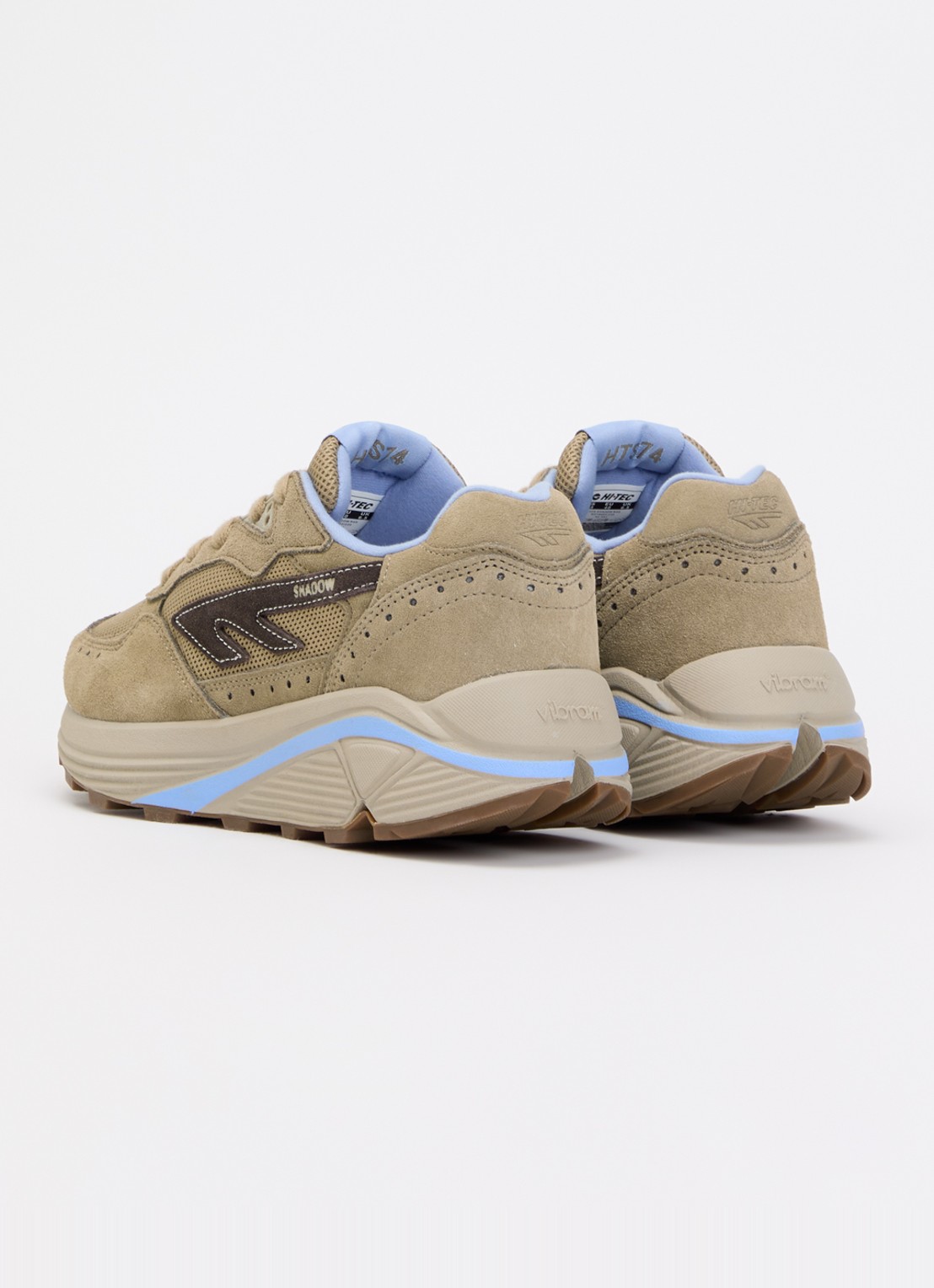Hi-Tec HTS Shadow RGS sneaker van suède met details van mesh - achterkant zand