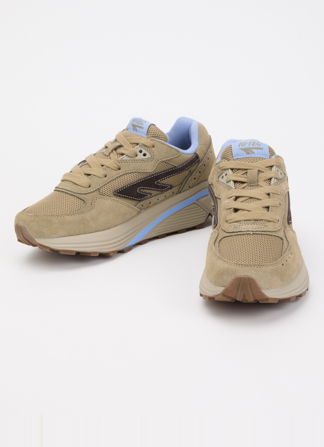 Hi-Tec HTS Shadow RGS sneaker van suède met details van mesh - detail 3 zand