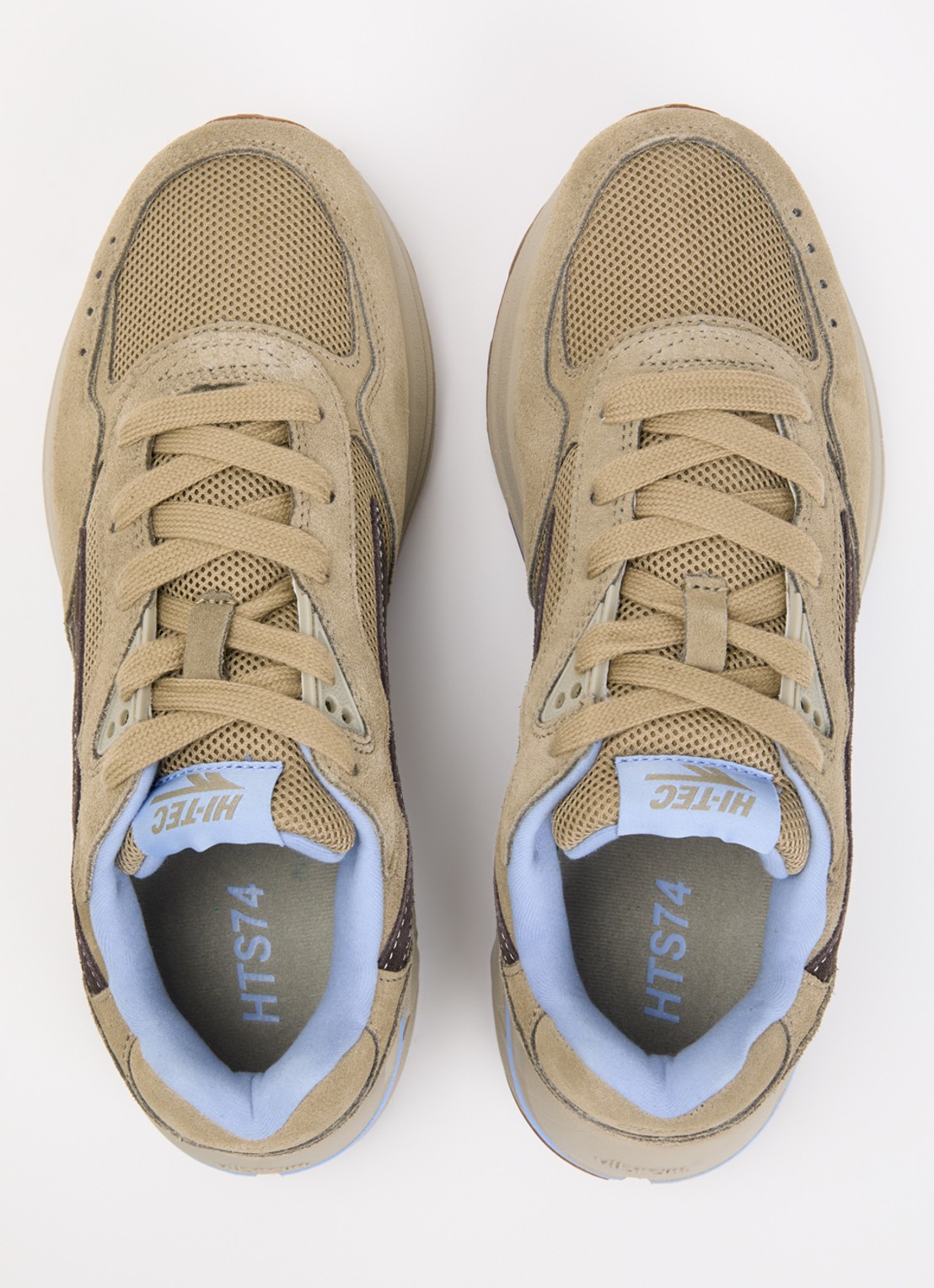 Hi-Tec HTS Shadow RGS sneaker van suède met details van mesh - detail 4 zand