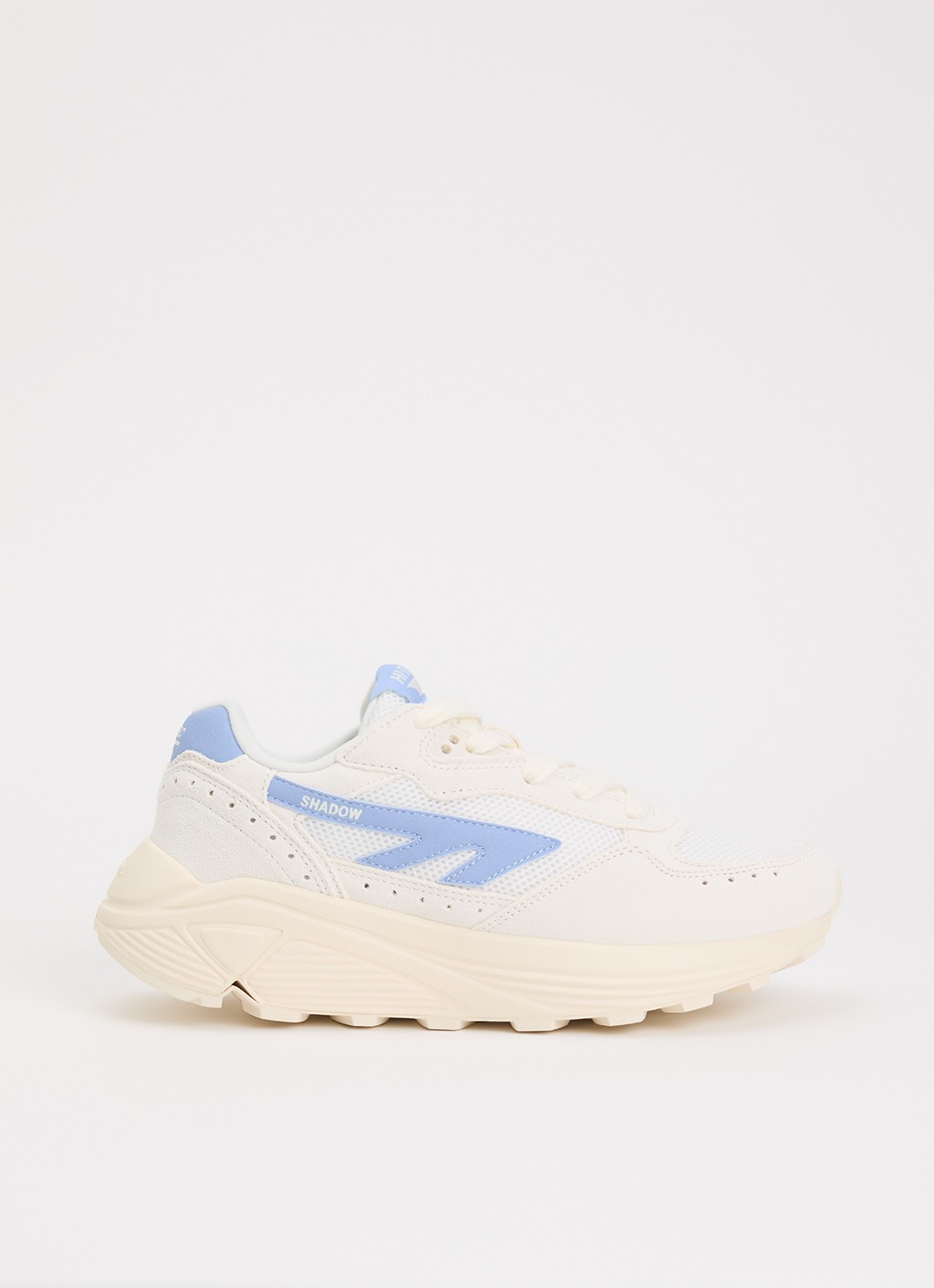 Hi-Tec HTS Shadow RGS sneaker van suède met details van mesh - voorkant lichtblauw