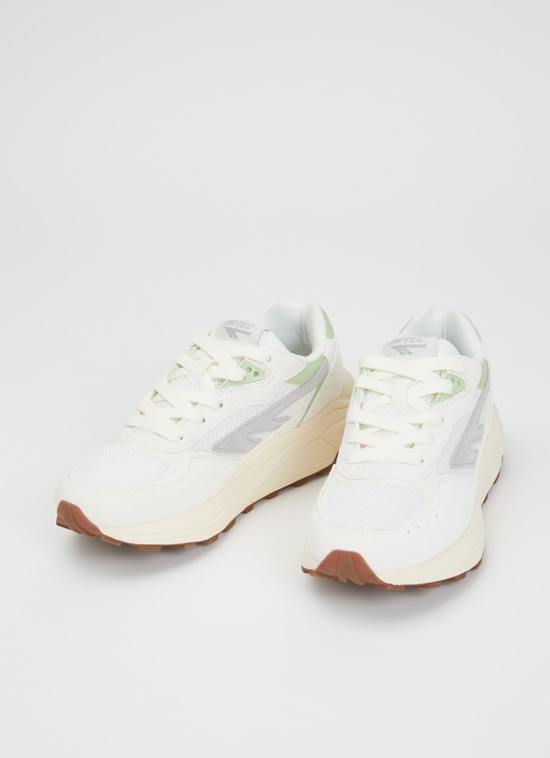 Hi-Tec HTS Shadow RGS sneaker van suède met details van mesh - detail 2 lichtgroen