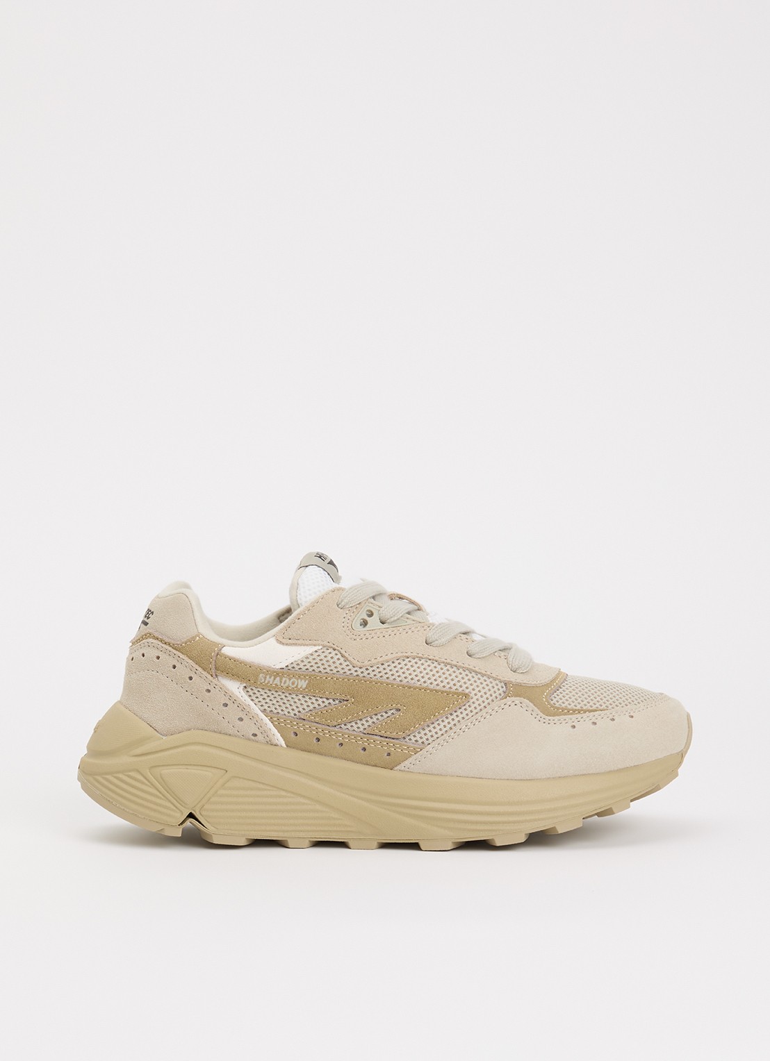 Hi-Tec HTS Shadow RGS sneaker van suède met details van mesh - voorkant beige