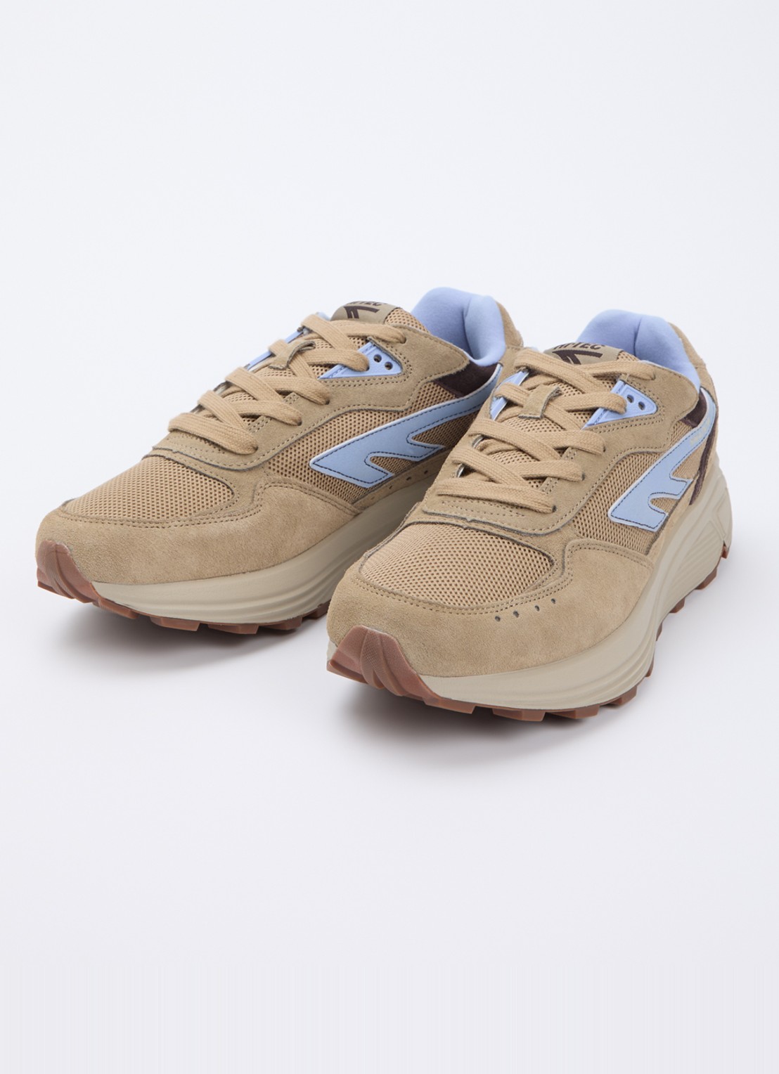 Hi-Tec HTS Shadow RGS sneaker van suède met details van mesh - detail 2 zand