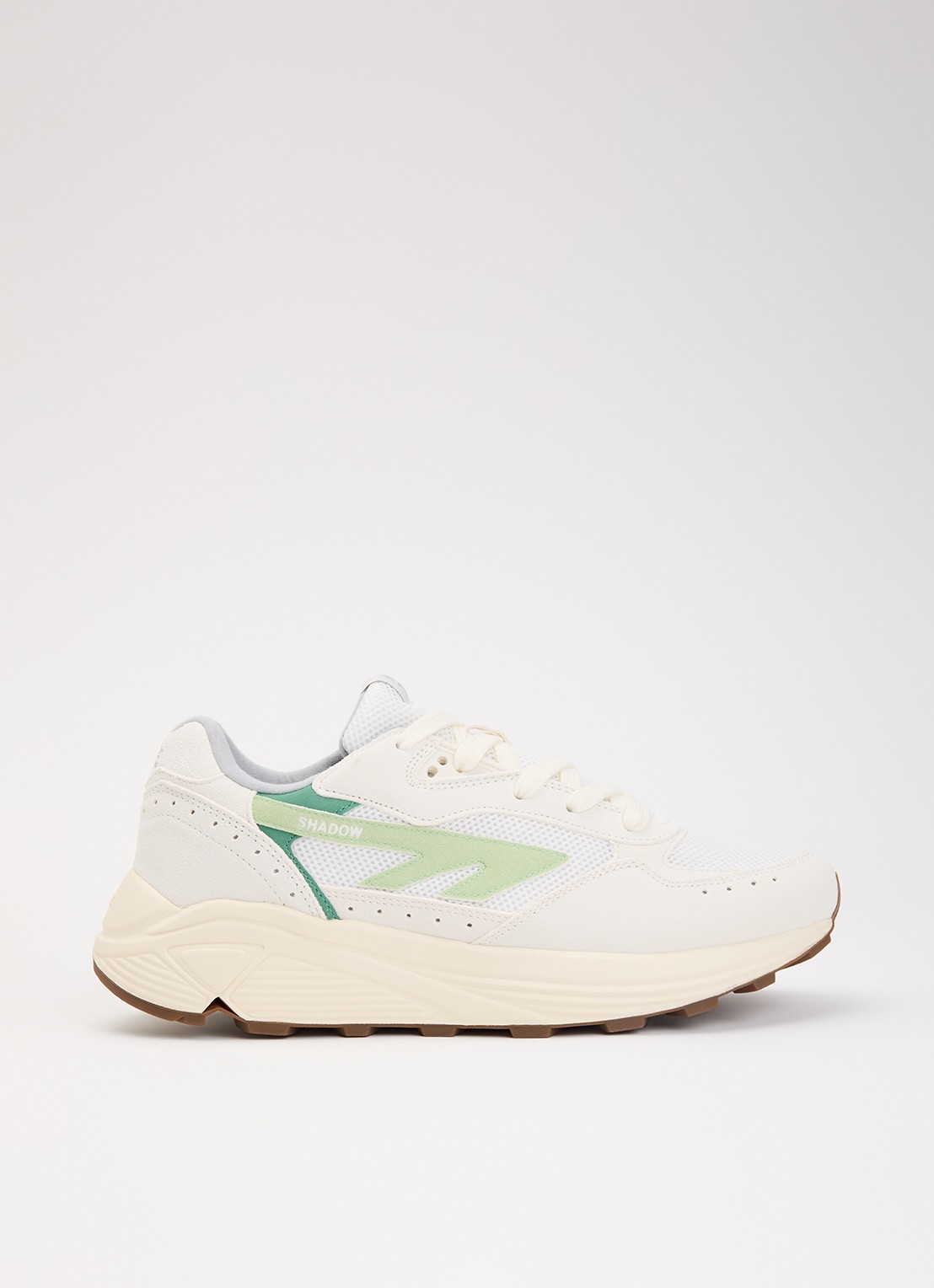 Hi-Tec HTS Shadow RGS sneaker van suède met details van mesh - voorkant lichtgroen