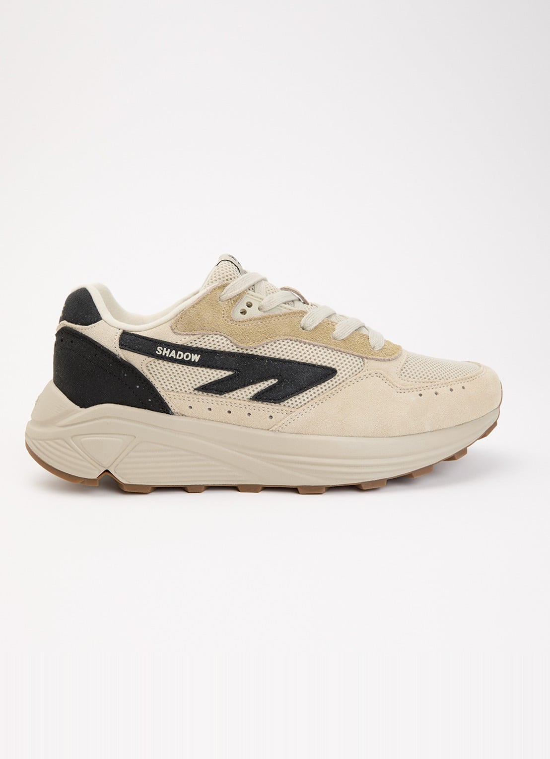 Hi-Tec HTS Shadow RGS sneaker van suède met details van mesh - voorkant khaki