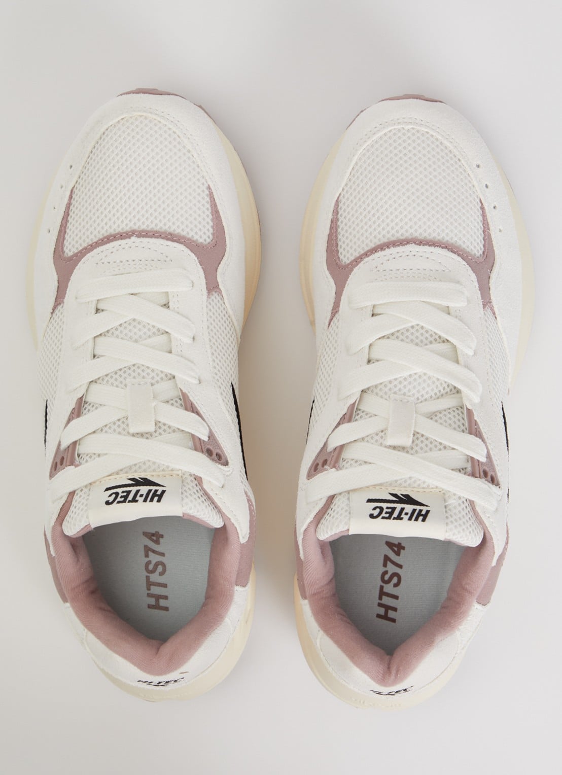 Hi-Tec HTS Shadow RGS sneaker van suède met mesh details - detail 4 ivoor
