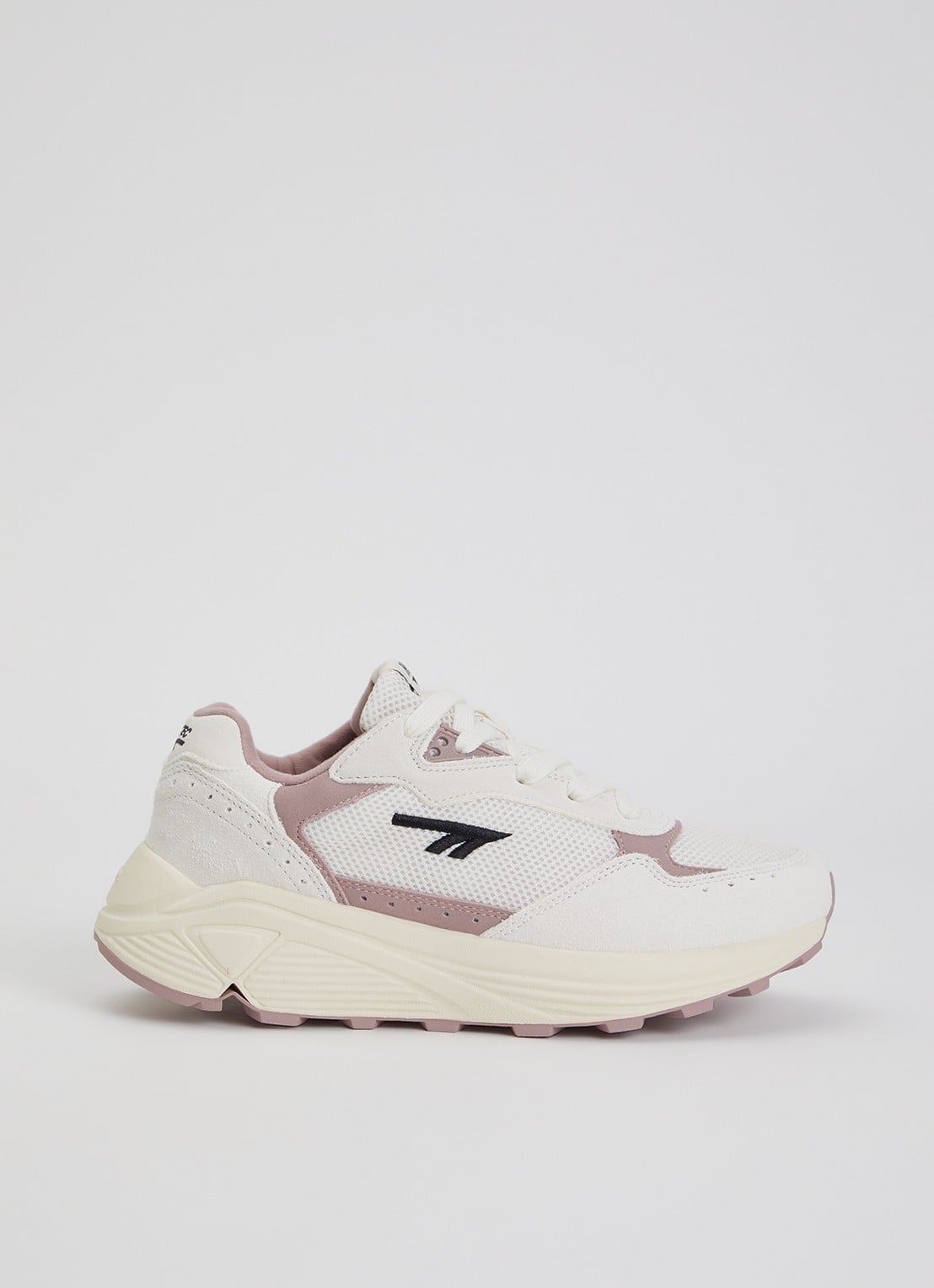 Hi-Tec HTS Shadow RGS sneaker van suède met mesh details - voorkant 2 ivoor