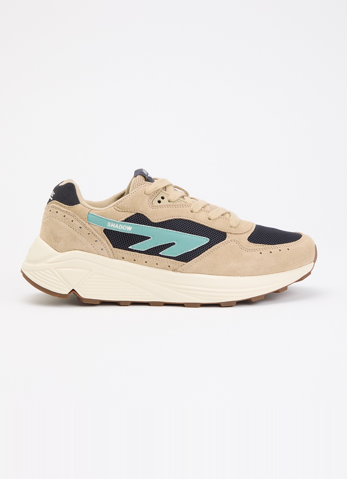 Hi-Tec HTS Shadow RGS sneaker van suède met mesh details - voorkant 2 zand