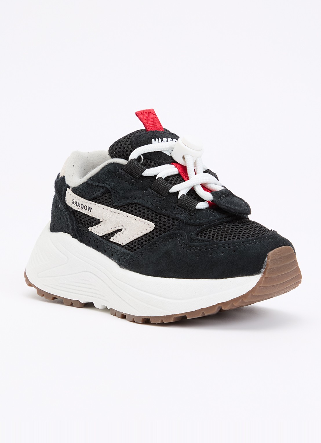 Hi-Tec HTS Shadow sneaker met suède details - voorkant 3 zwart