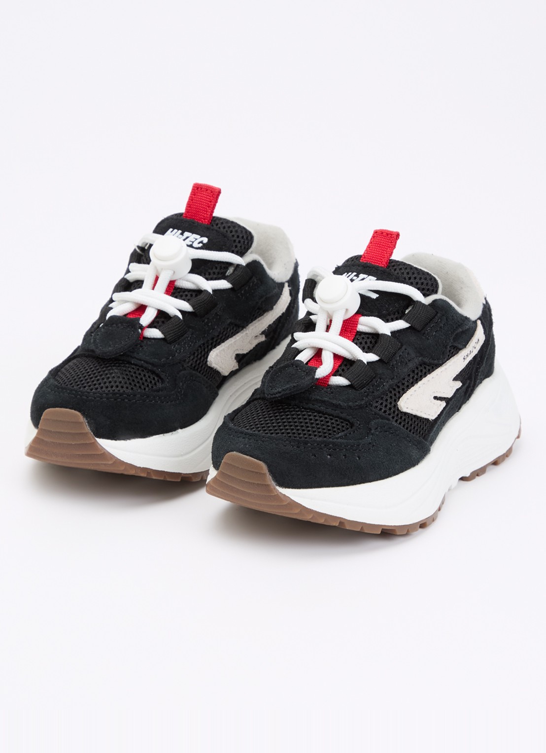 Hi-Tec HTS Shadow sneaker met suède details - voorkant 4 zwart