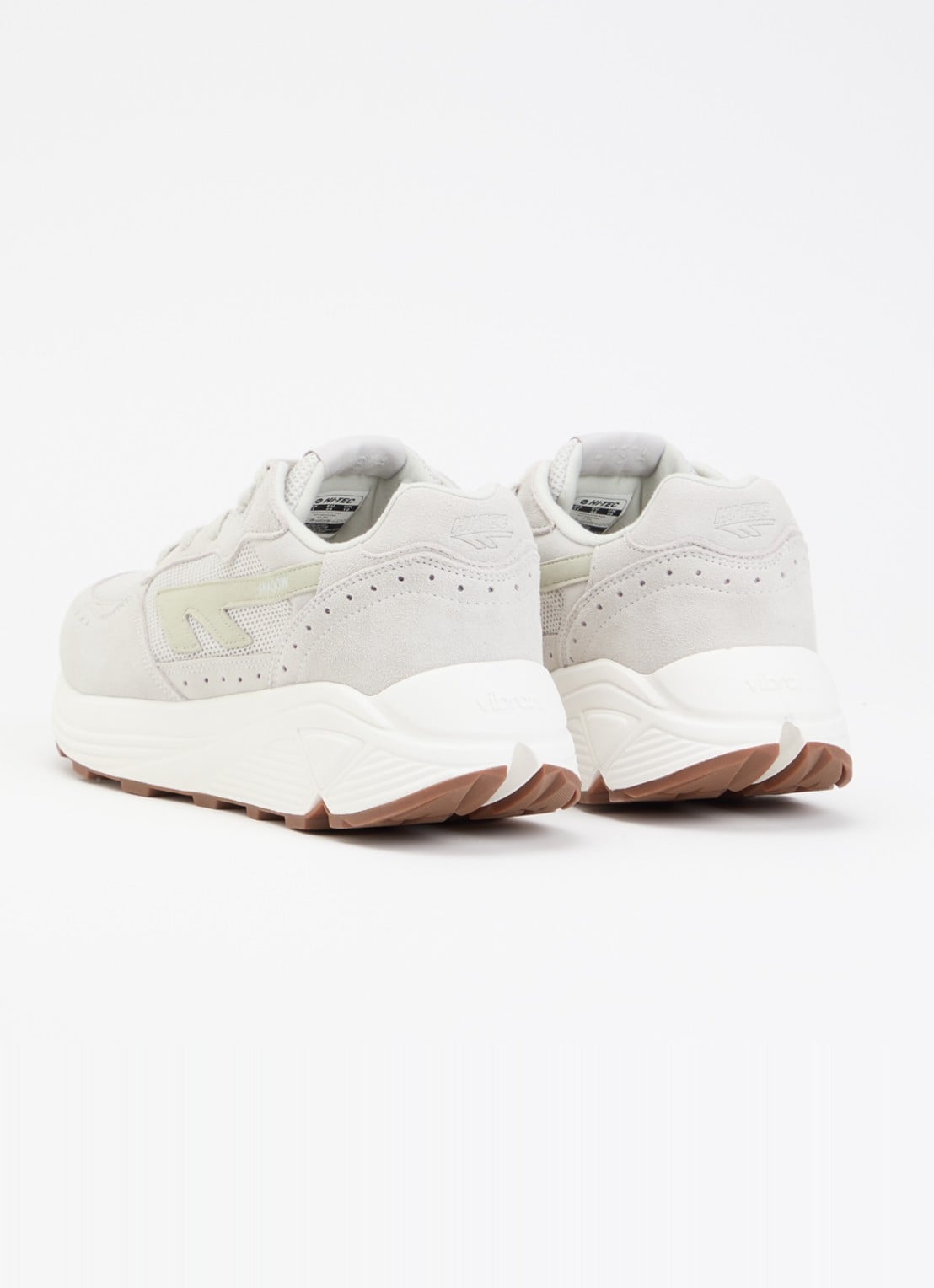 Hi-Tec Sneaker van suède met logo - achterkant 4 lichtgrijs