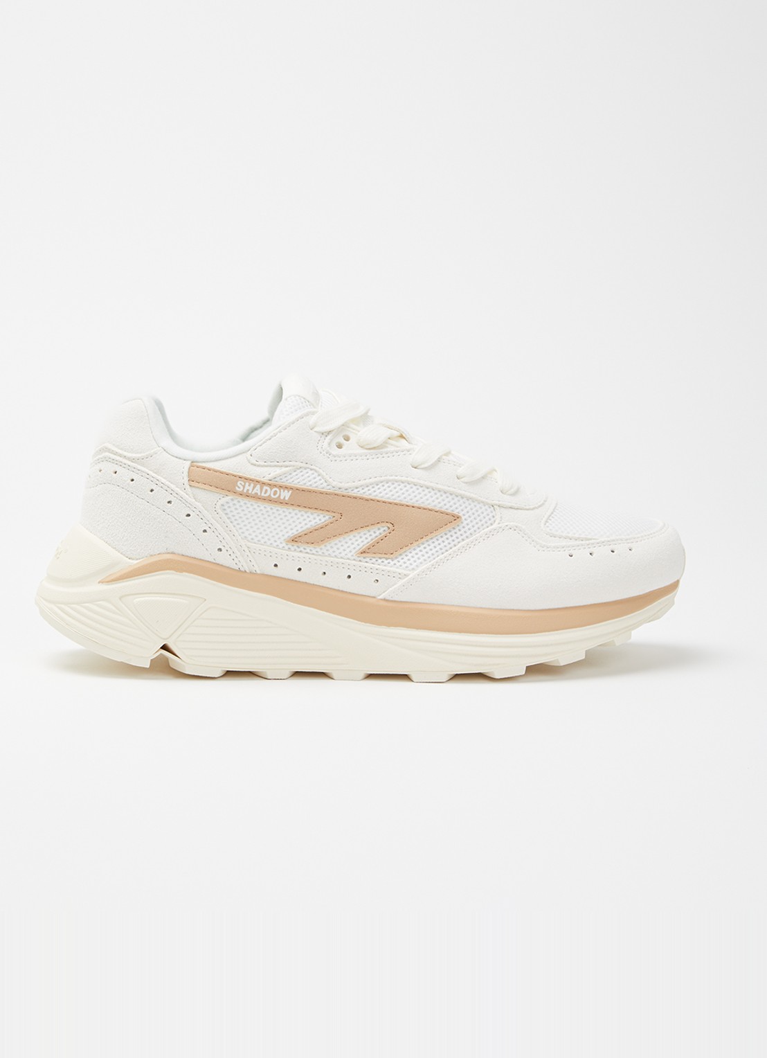 Hi-Tec Sneaker van suède met logo - voorkant 5 hazelnootbruin