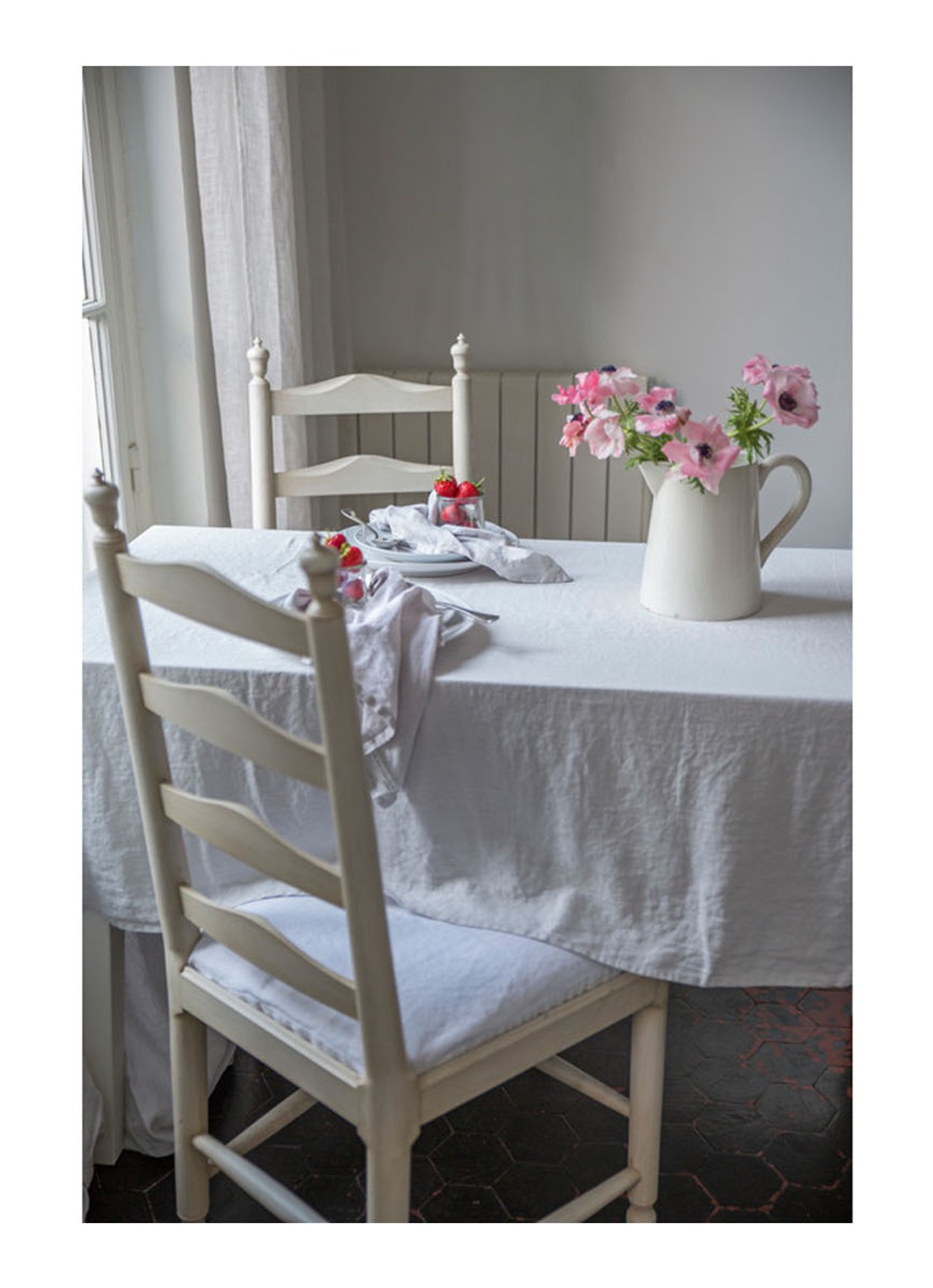 Himla Sunshine servet set van 4 - detail 5 wit