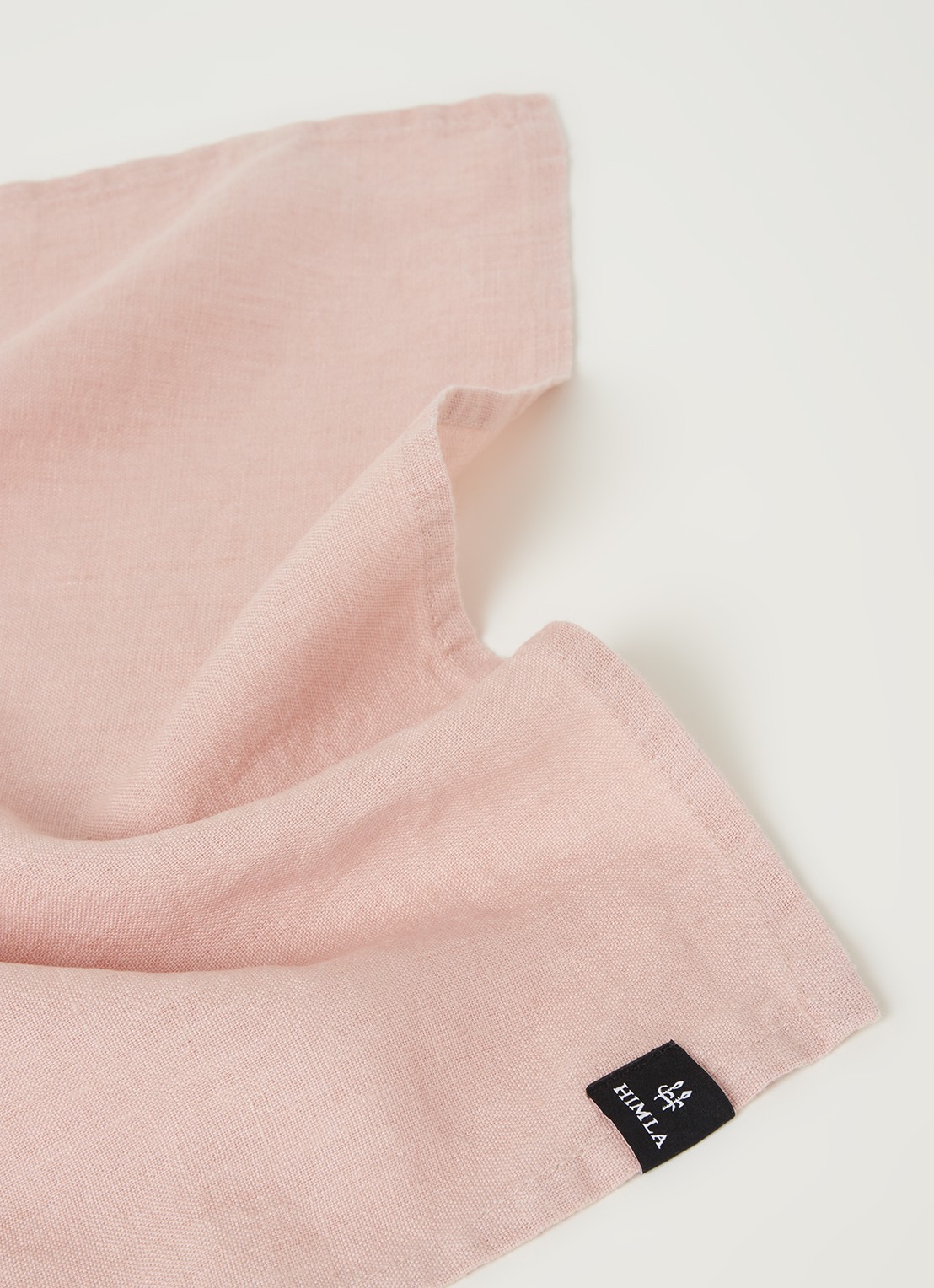 Himla Sunshine servet set van 4  - detail lichtroze