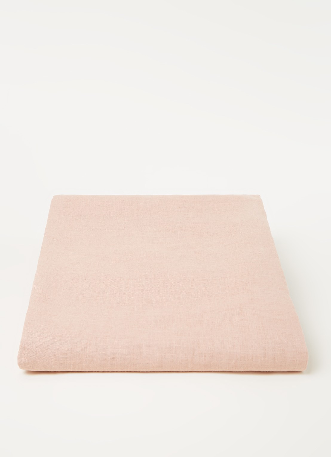 Himla Sunshine tafelkleed van linnen 145 x 330 cm  - voorkant 3 lichtroze