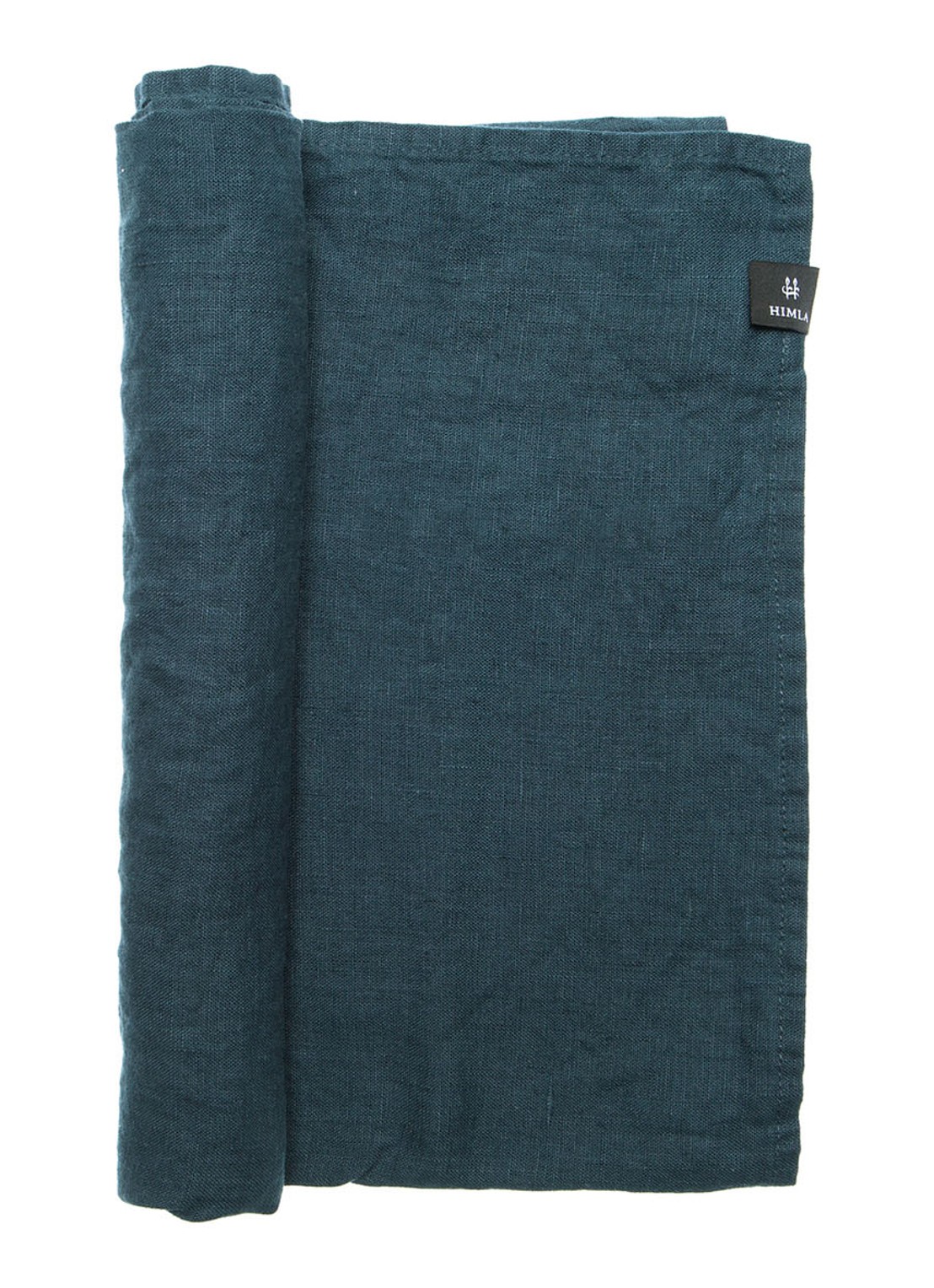 Himla Sunshine tafelloper van linnen 145 x 50 cm - voorkant donkerblauw