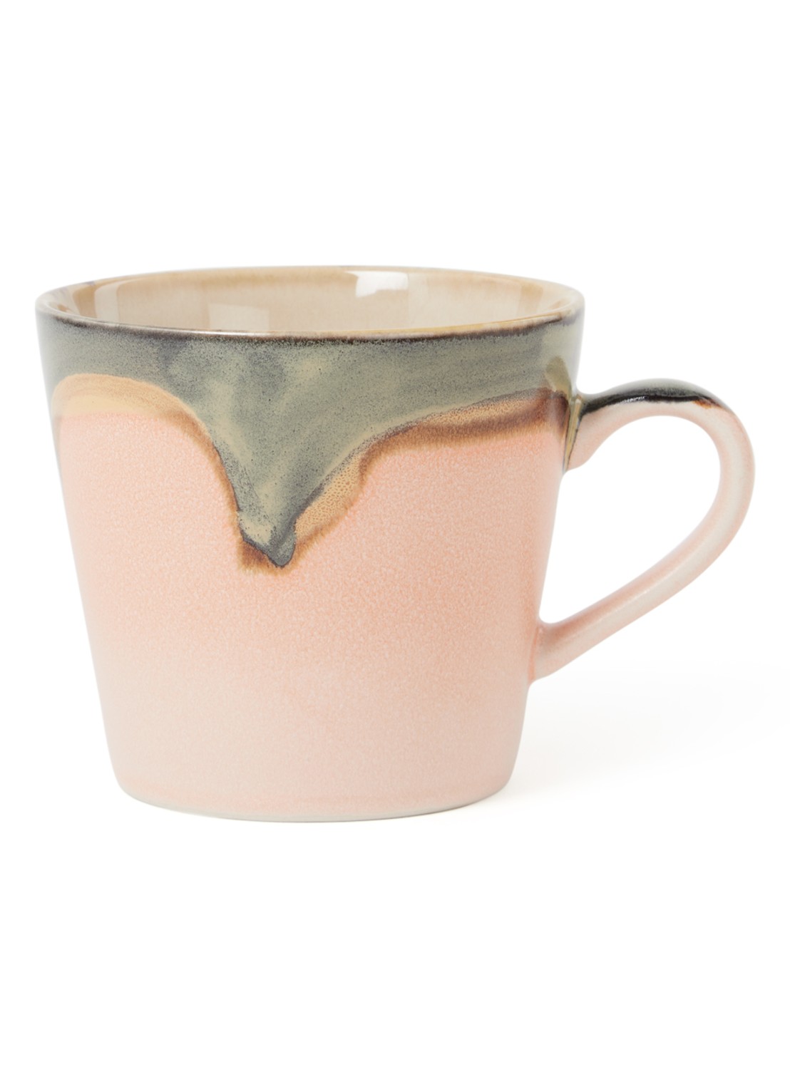 HKliving 70's Blossom capuccinokopje 33 cl - voorkant multicolor