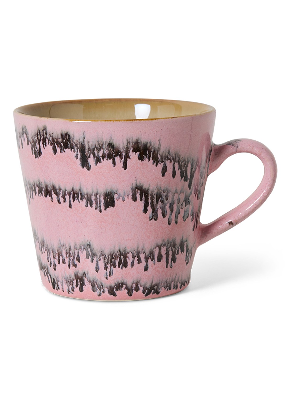 HKliving 70's Bubble cappuccino kopje 33 cl - voorkant 4 roze