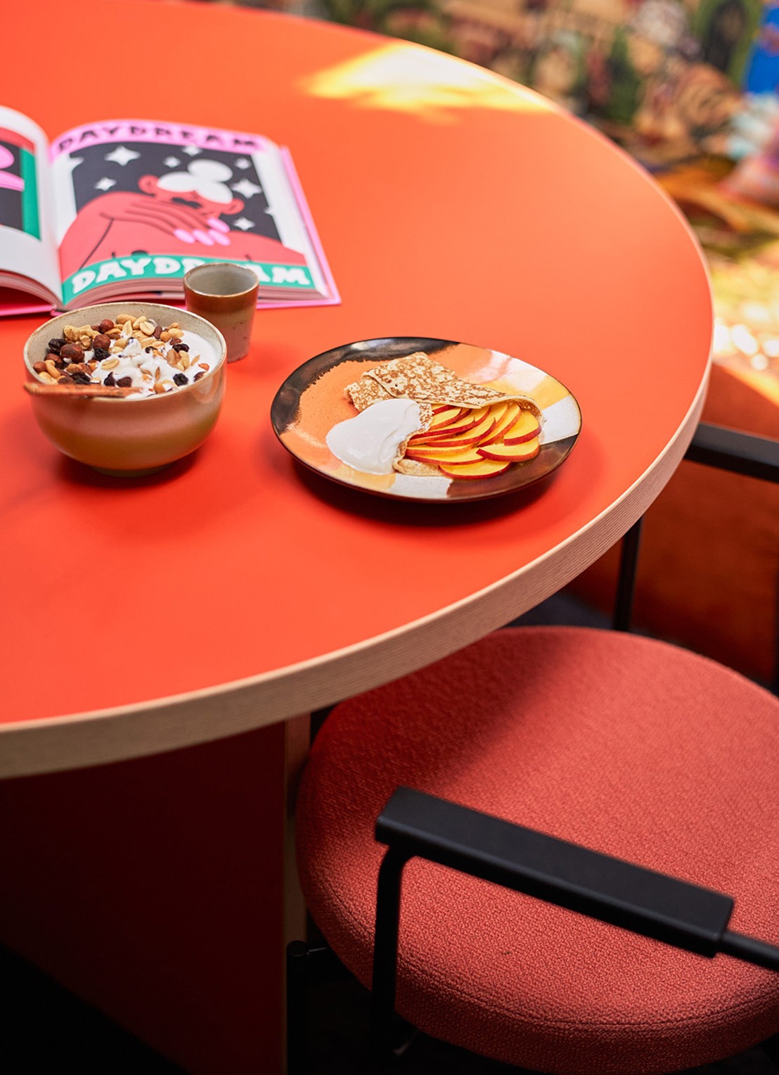 HKliving 70's Ceramics ontbijtbord 22 cm set van 2 - detail 5 multicolor
