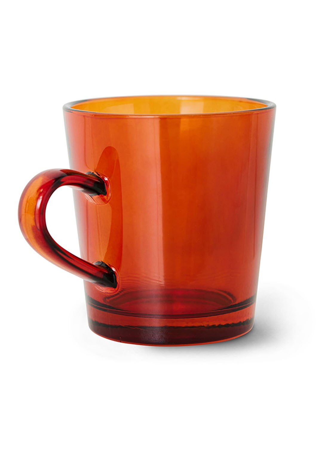 HKliving 70's Glassware koffieglas 23 cl set van 4 - detail bruin