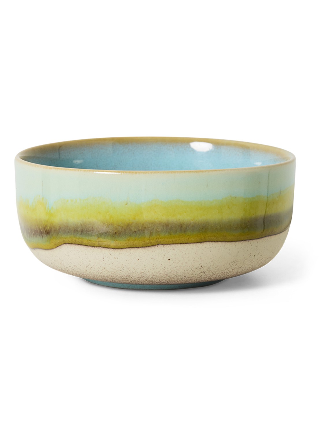 HKliving 70's Glint kom 12,5 cm - voorkant groen