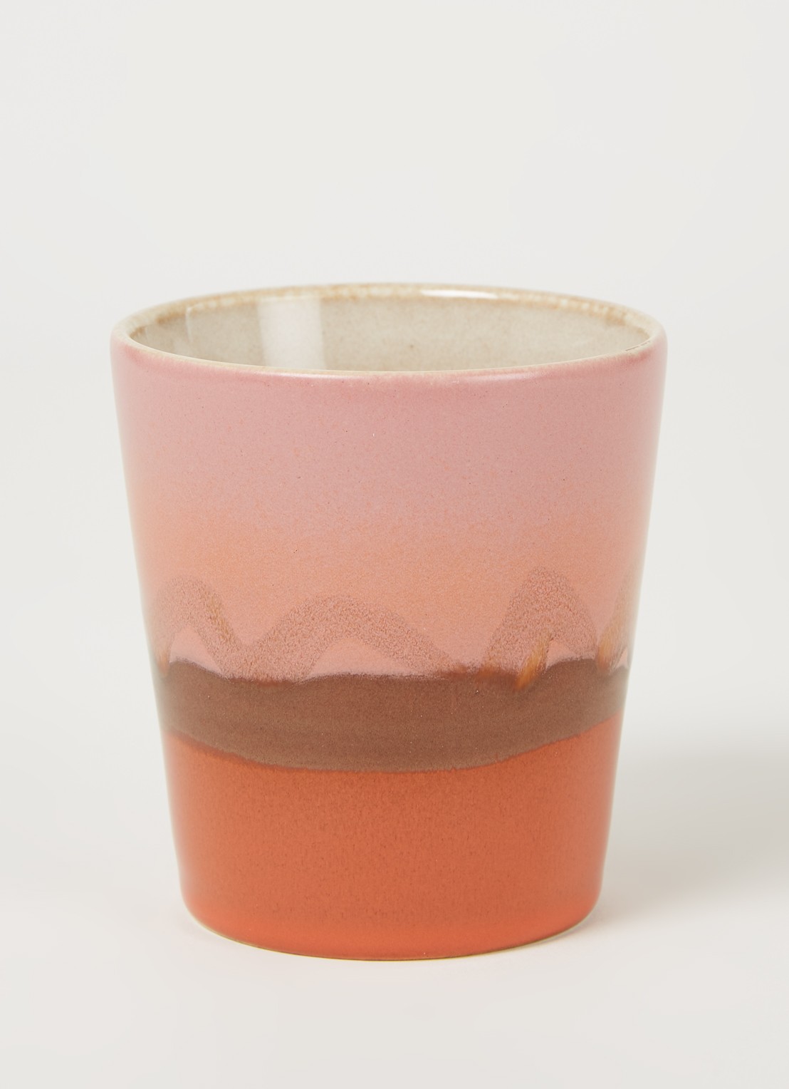 HKliving 70's Mars kopje 18 cl - voorkant 2 oranjebruin