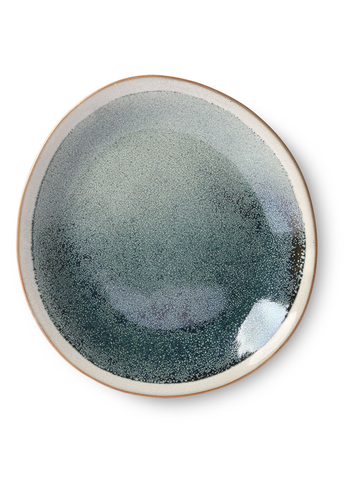 HKliving 70's Mist ontbijtbord 22 cm set van 2 - detail 2 blauwgrijs