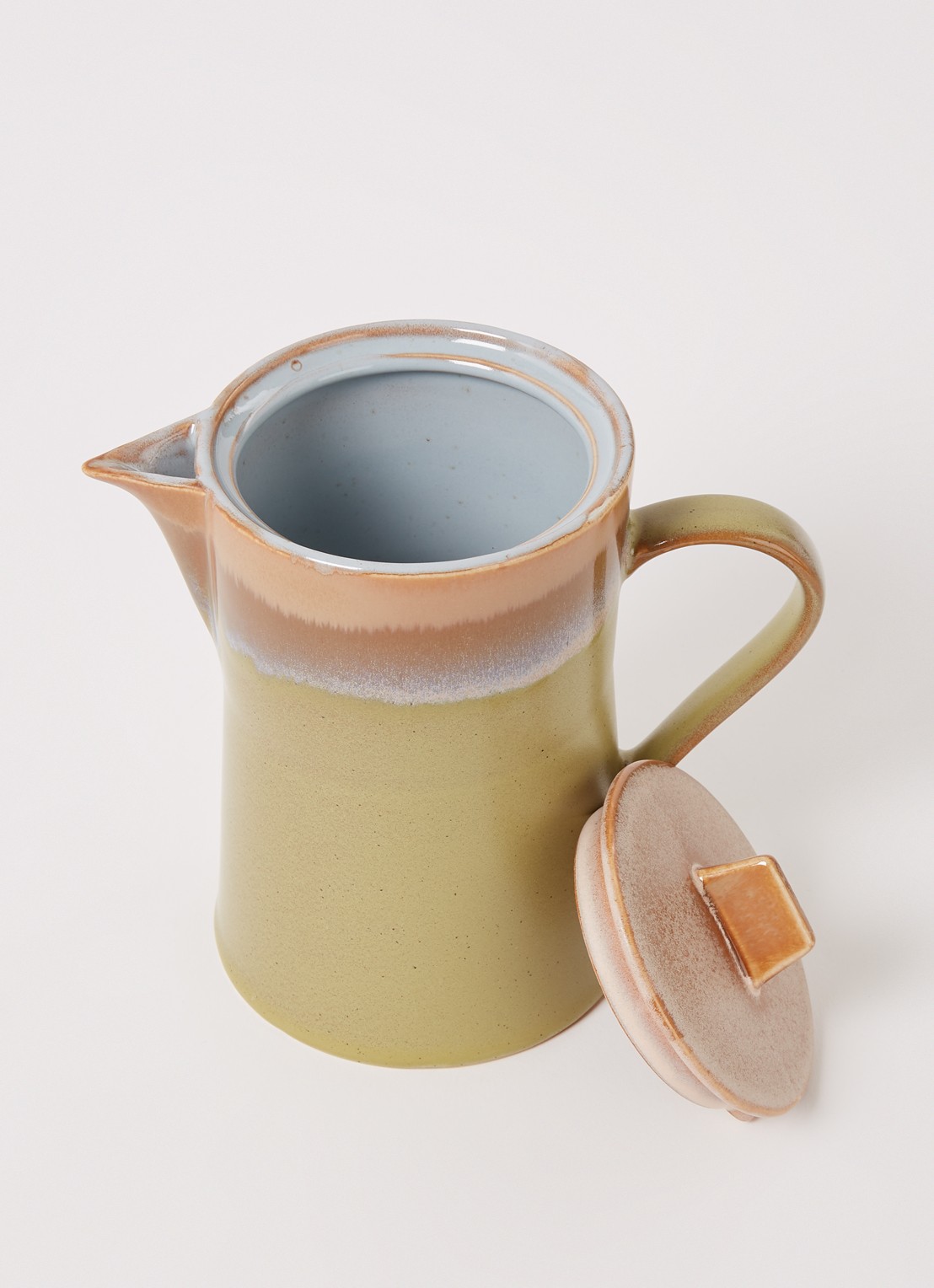 HKliving 70's Peat theepot 1 liter - detail lichtgroen