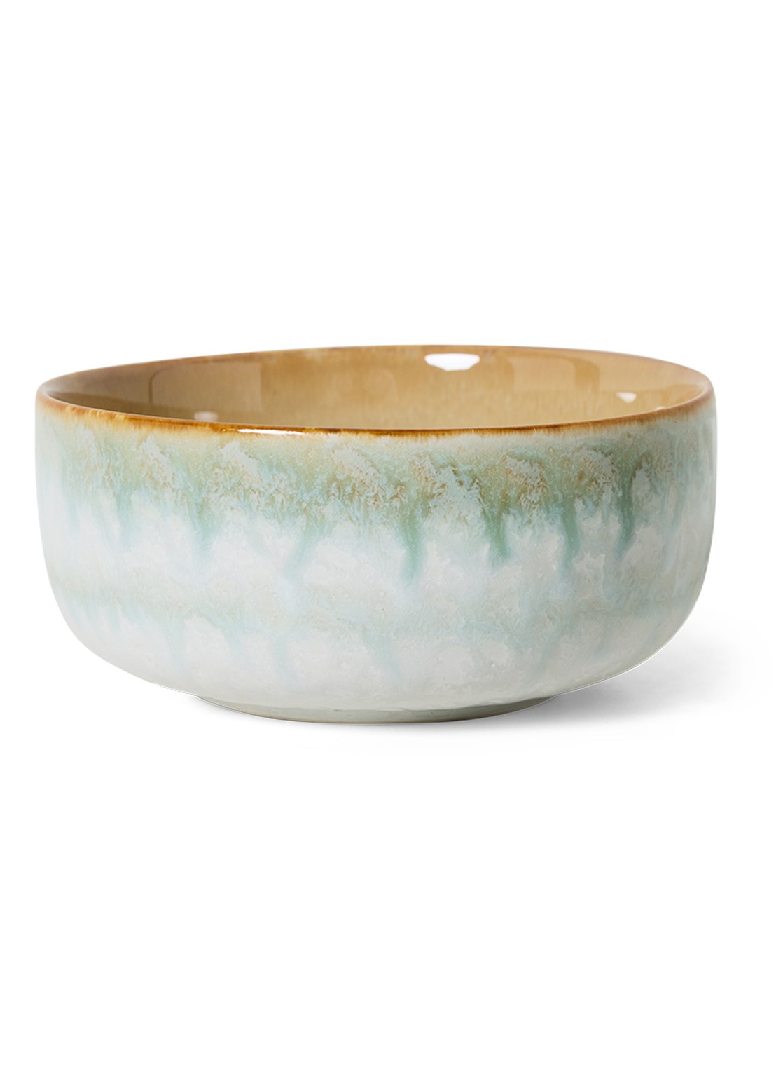 HKliving 70's Petal kom 12,5 cm - voorkant 4 lindegroen