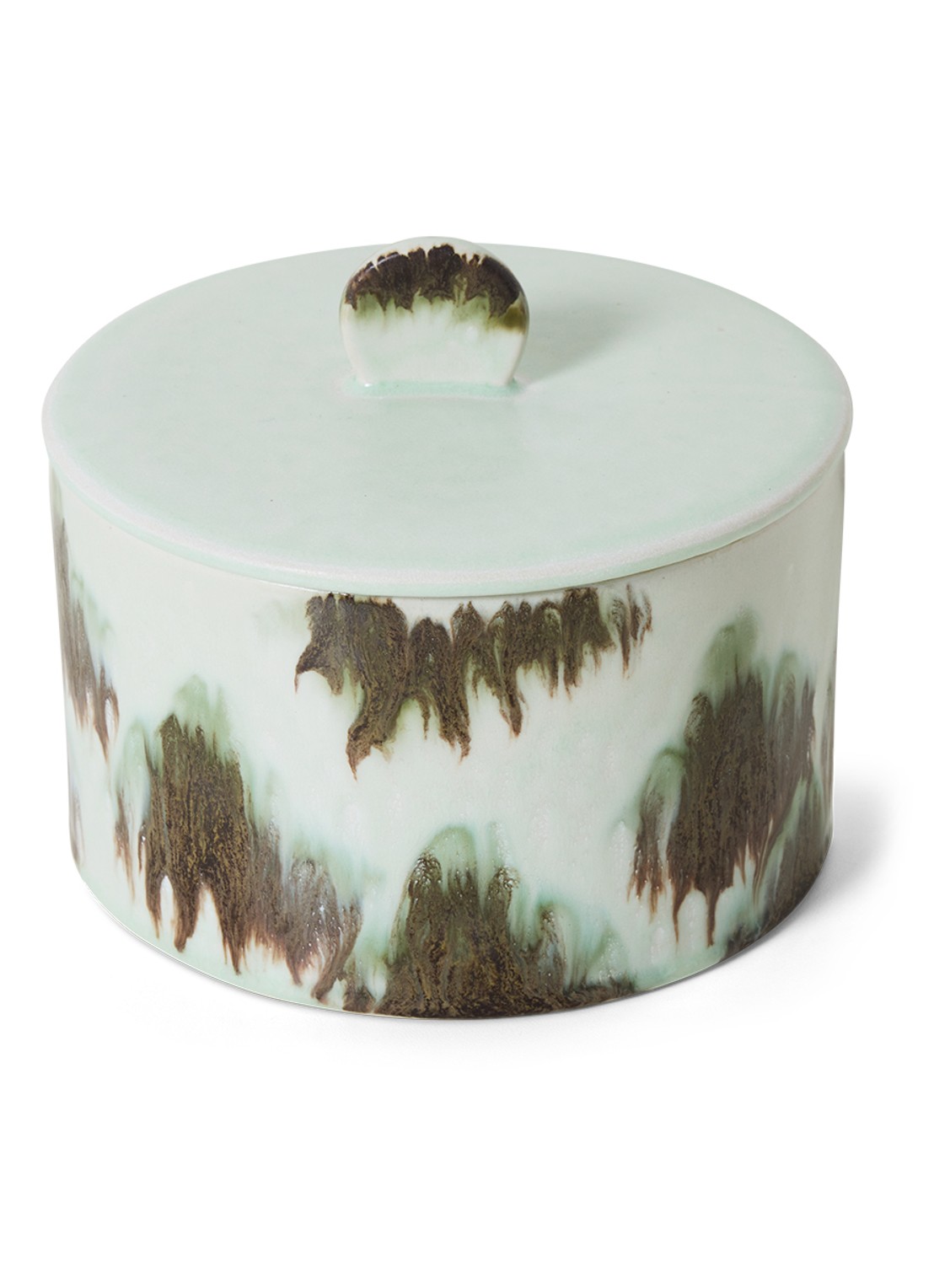 HKliving 70's Tide koektrommel 17 cm - detail groen