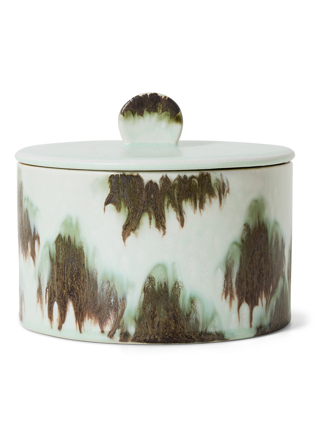 HKliving 70's Tide koektrommel 17 cm - voorkant 4 groen