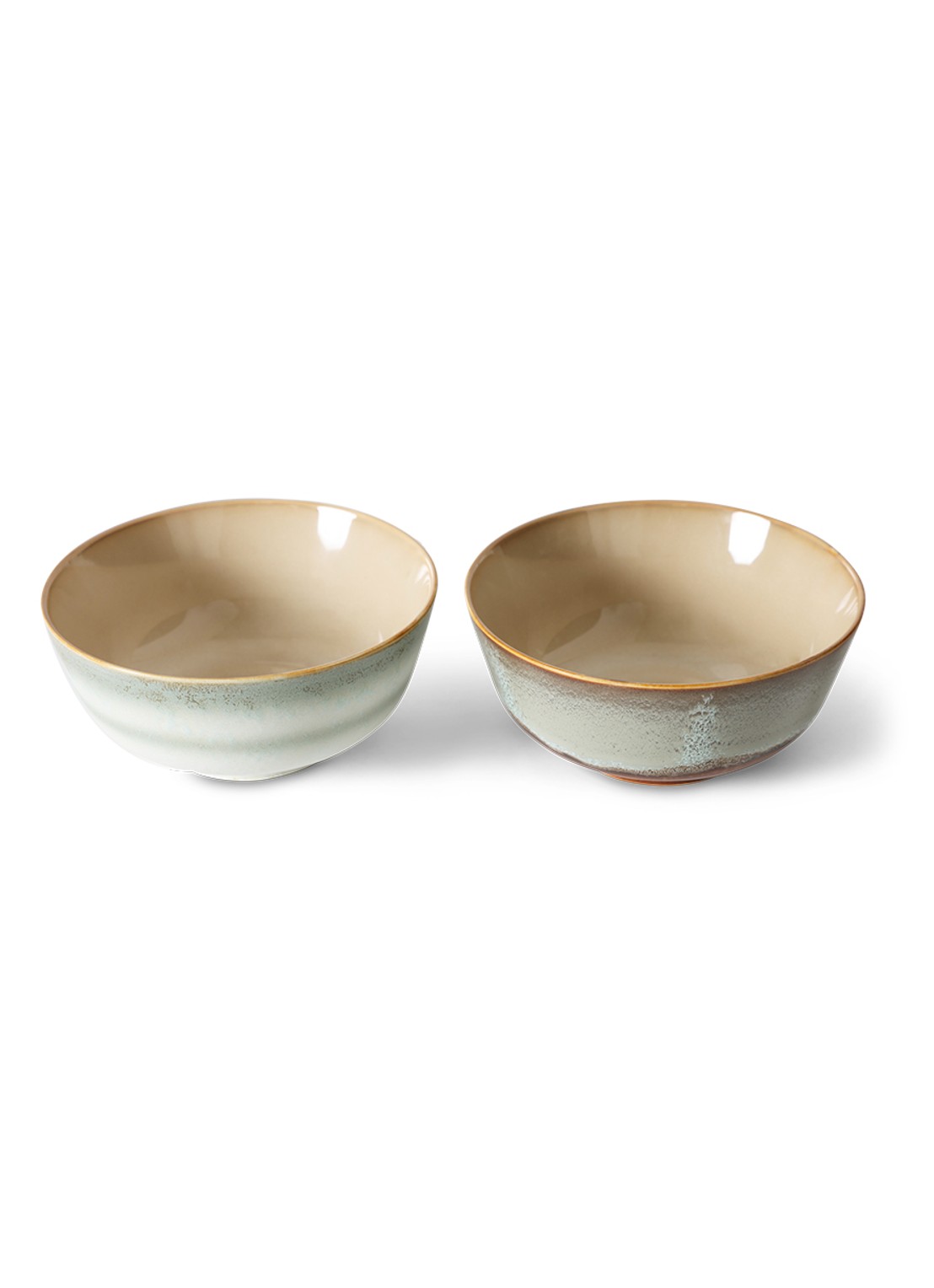 HKliving 70's Verge kom 19 cm set van 2 - detail 3 lindegroen