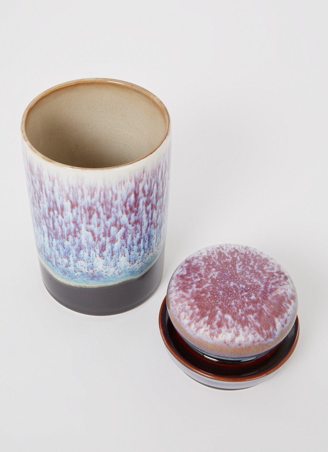 HKliving 70's Yeti voorraadpot 1 liter - voorkant 2 multicolor