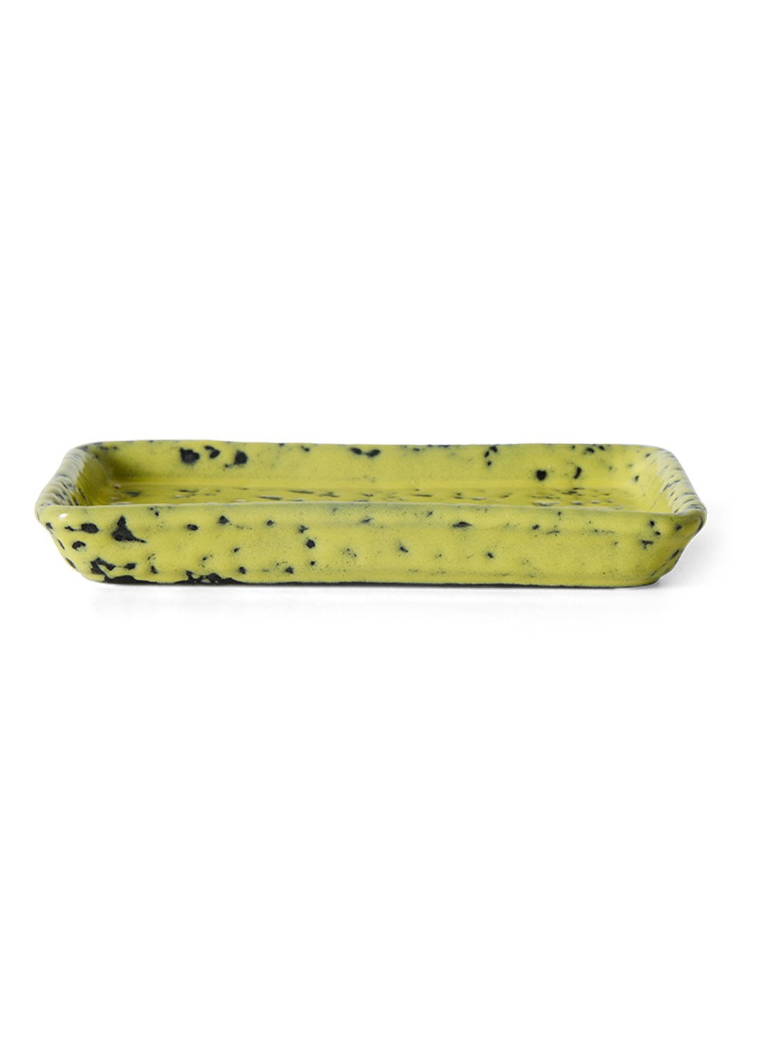 HKliving 70s Ceramics Corn XS serveerschaal 7,7 x 13,6 cm - achterkant geel