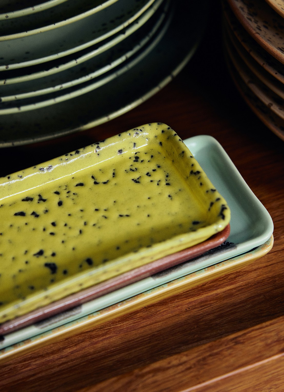HKliving 70s Ceramics Corn XS serveerschaal 7,7 x 13,6 cm - detail 4 geel