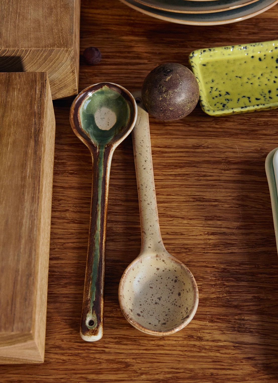 HKliving 70s Ceramics Hills opschepbestek set van 2 - detail 5 multicolor