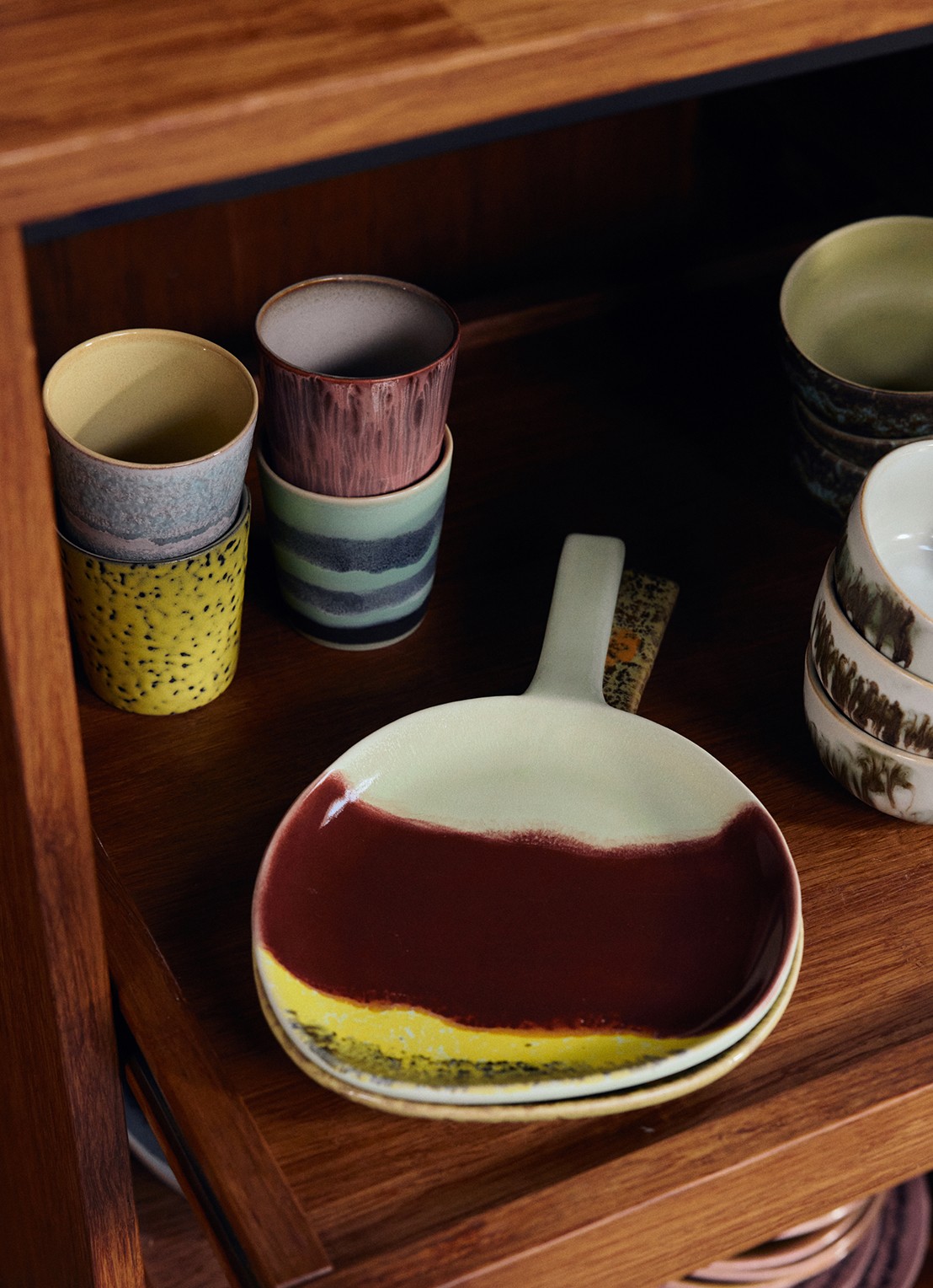 HKliving 70s Ceramics mok - detail 4 roze
