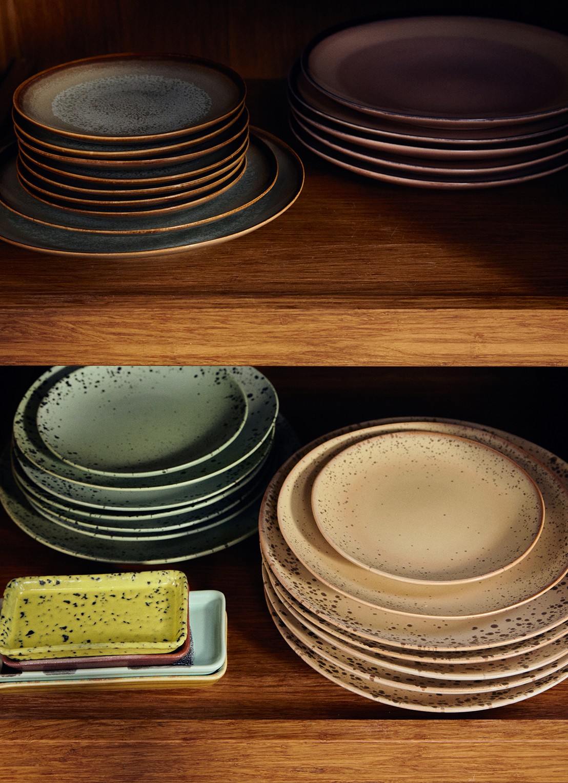 HKliving 70s Ceramics ontbijtbord 22 cm set van 2 - detail zand