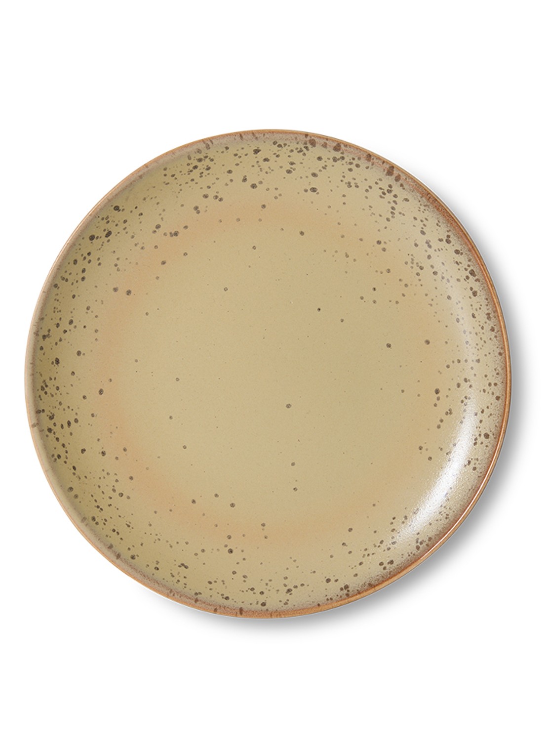 HKliving 70s Ceramics ontbijtbord 22 cm set van 2 - voorkant 4 zand