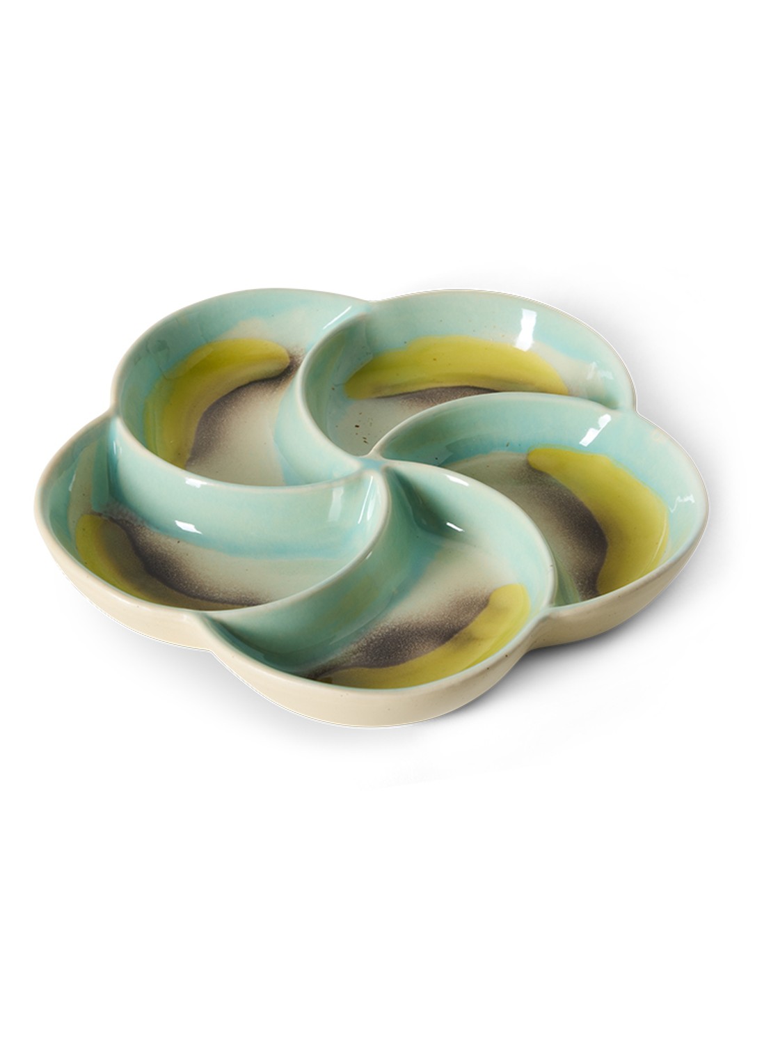 HKliving 70s Ceramics serveerschaal 20 cm - voorkant 2 mint