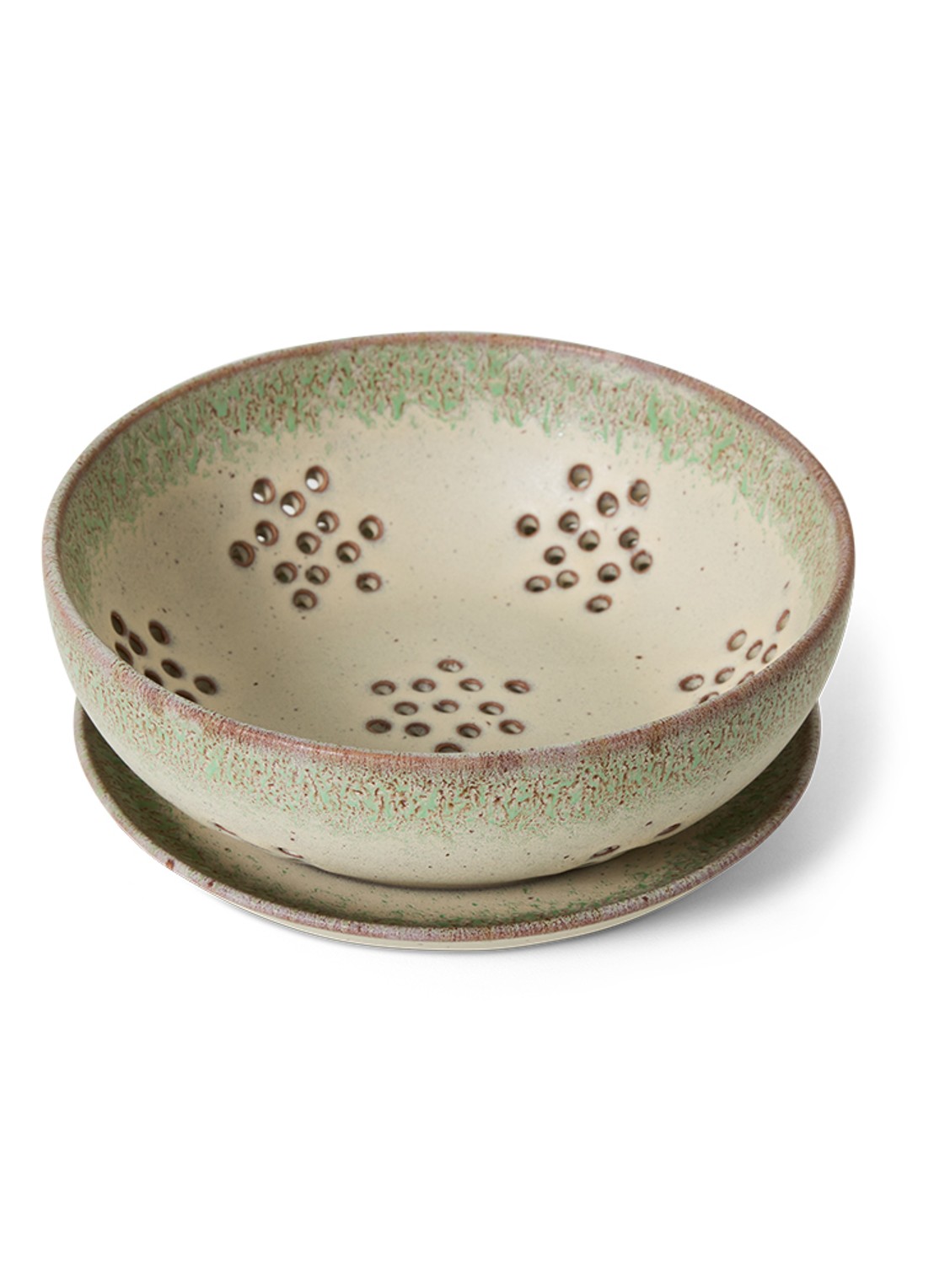 HKliving 70s fruittest 17,5 cm 2-delig - detail 3 beige